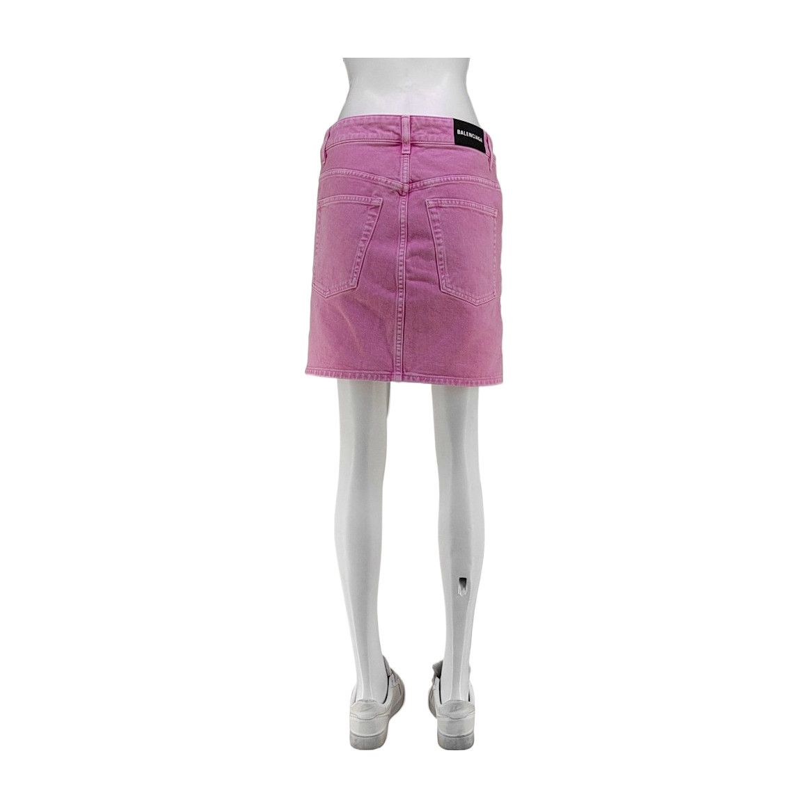 Balenciaga Balenciaga Pink Cotton Denim Mini Skirt Size 38 Size 27" / US 4 / IT 40 - 2 Thumbnail