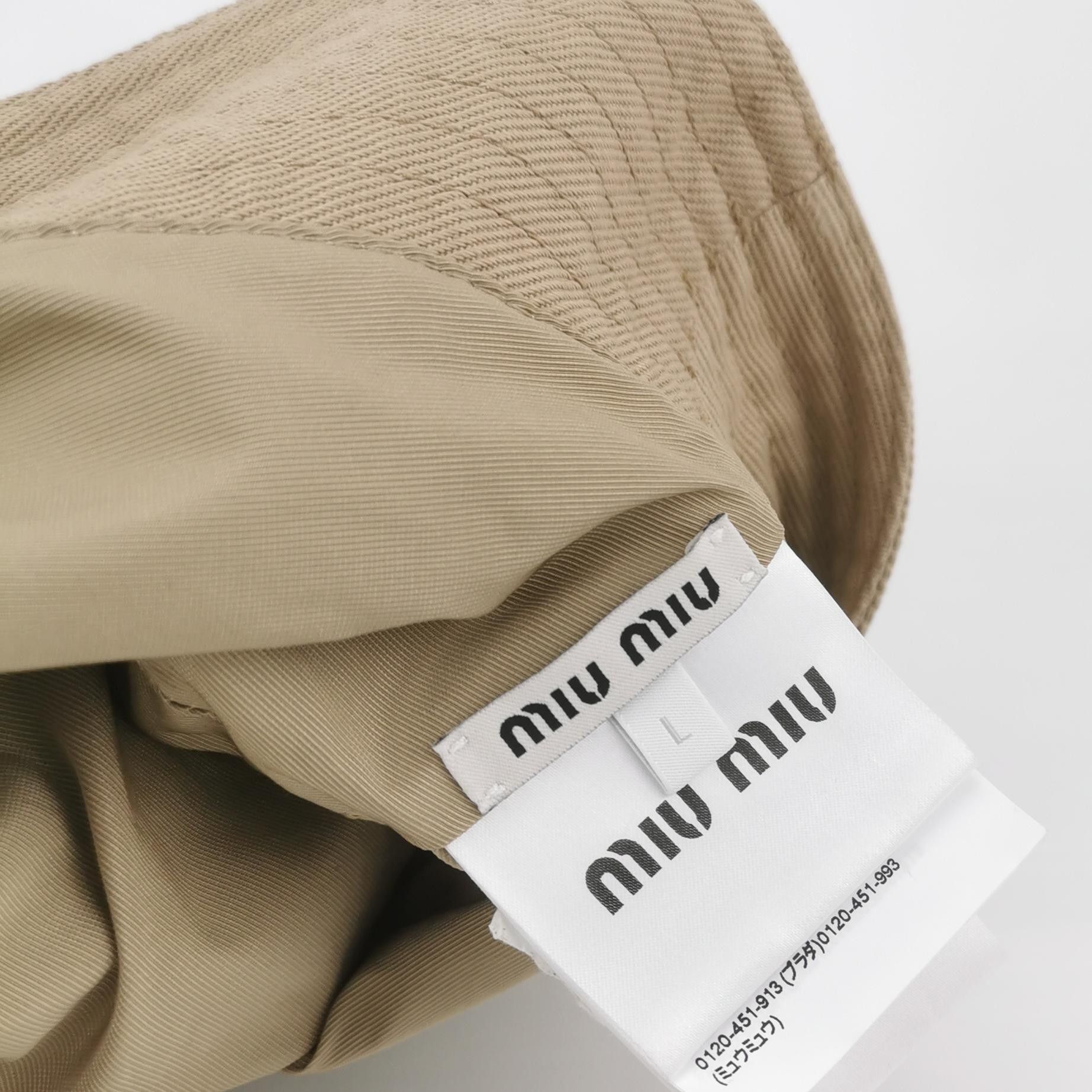 Miu Miu Miu Miu Embroidered Logo Bucket Hat Size L Size ONE SIZE - 5 Thumbnail