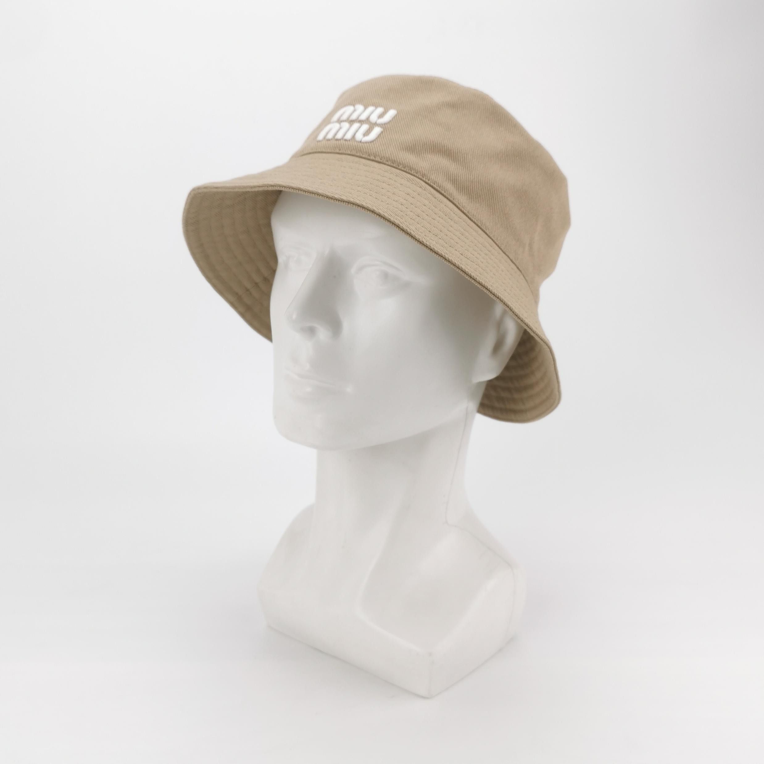Miu Miu Miu Miu Embroidered Logo Bucket Hat Size L Size ONE SIZE - 2 Thumbnail