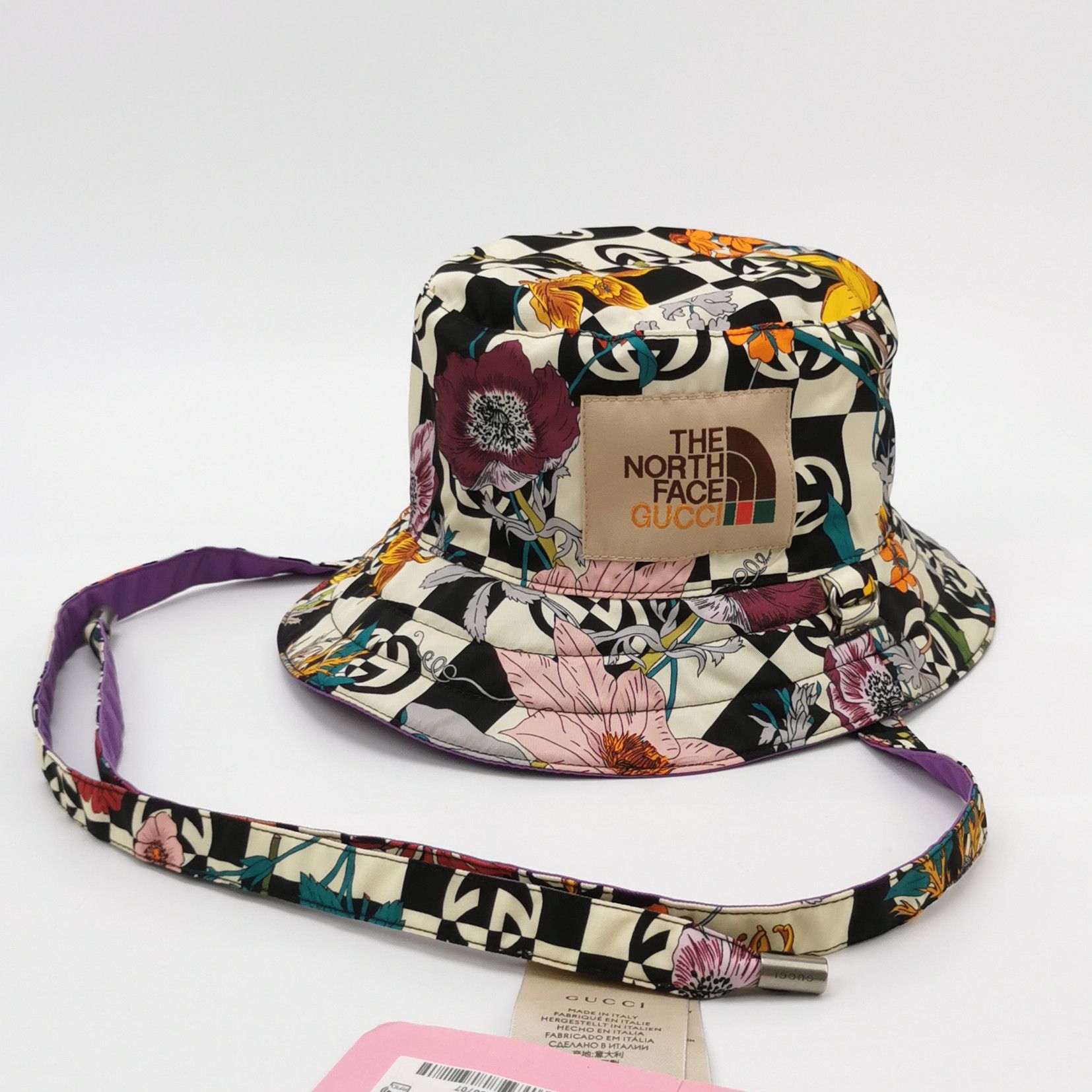 Gucci Gucci x The North Face Floral Reversible Bucket Hat M Size ONE SIZE - 7 Thumbnail