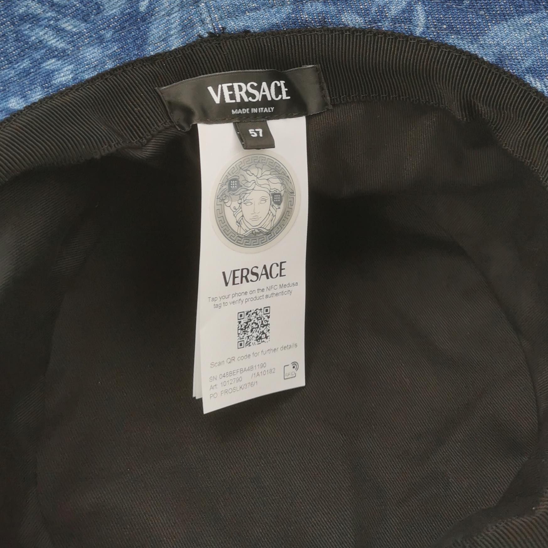 Versace Versace Logo Denim Bucket Hat Size 57 Size ONE SIZE - 5 Thumbnail