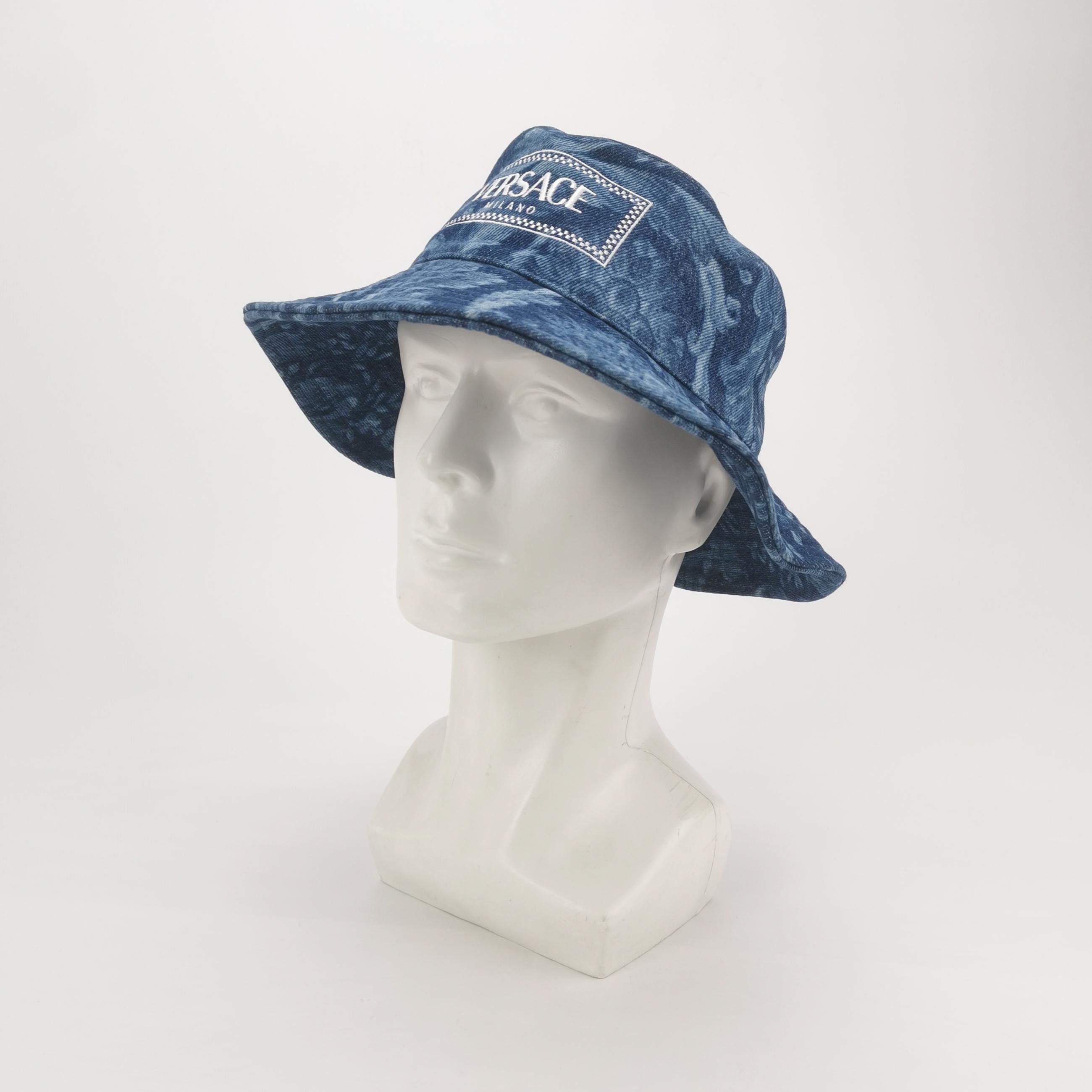 Versace Versace Logo Denim Bucket Hat Size 57 Size ONE SIZE - 2 Thumbnail