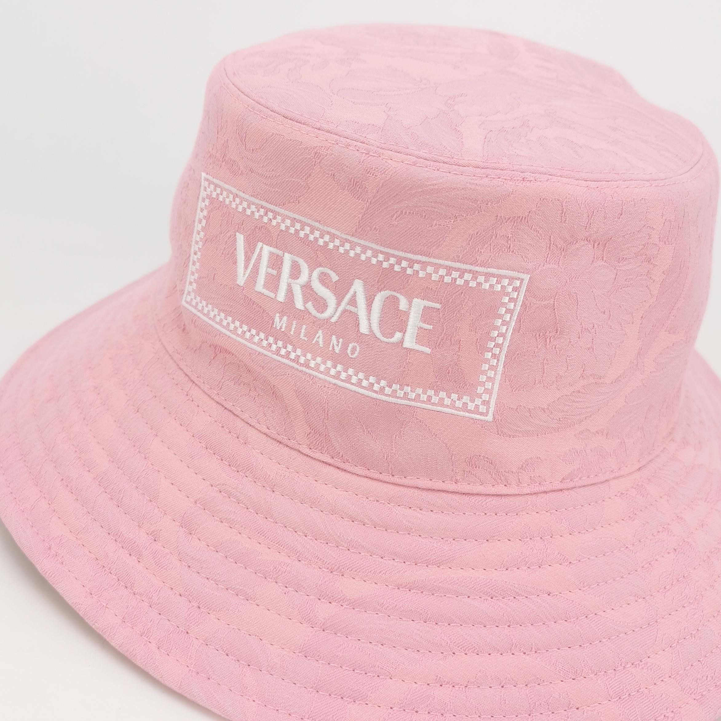 Versace Versace Logo Bucket Hat Pink Size 60 Size ONE SIZE - 4 Thumbnail
