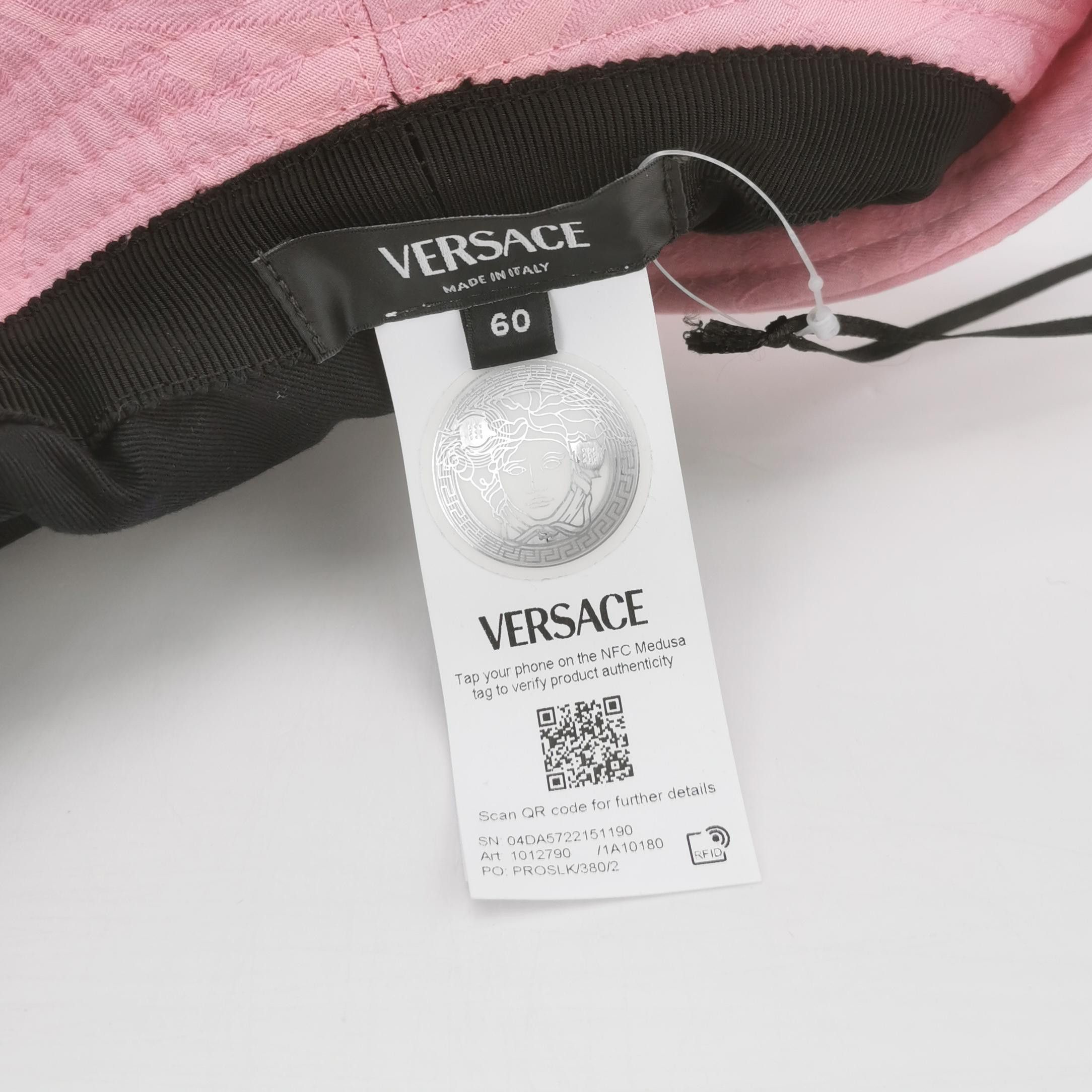 Versace Versace Logo Bucket Hat Pink Size 60 Size ONE SIZE - 5 Thumbnail