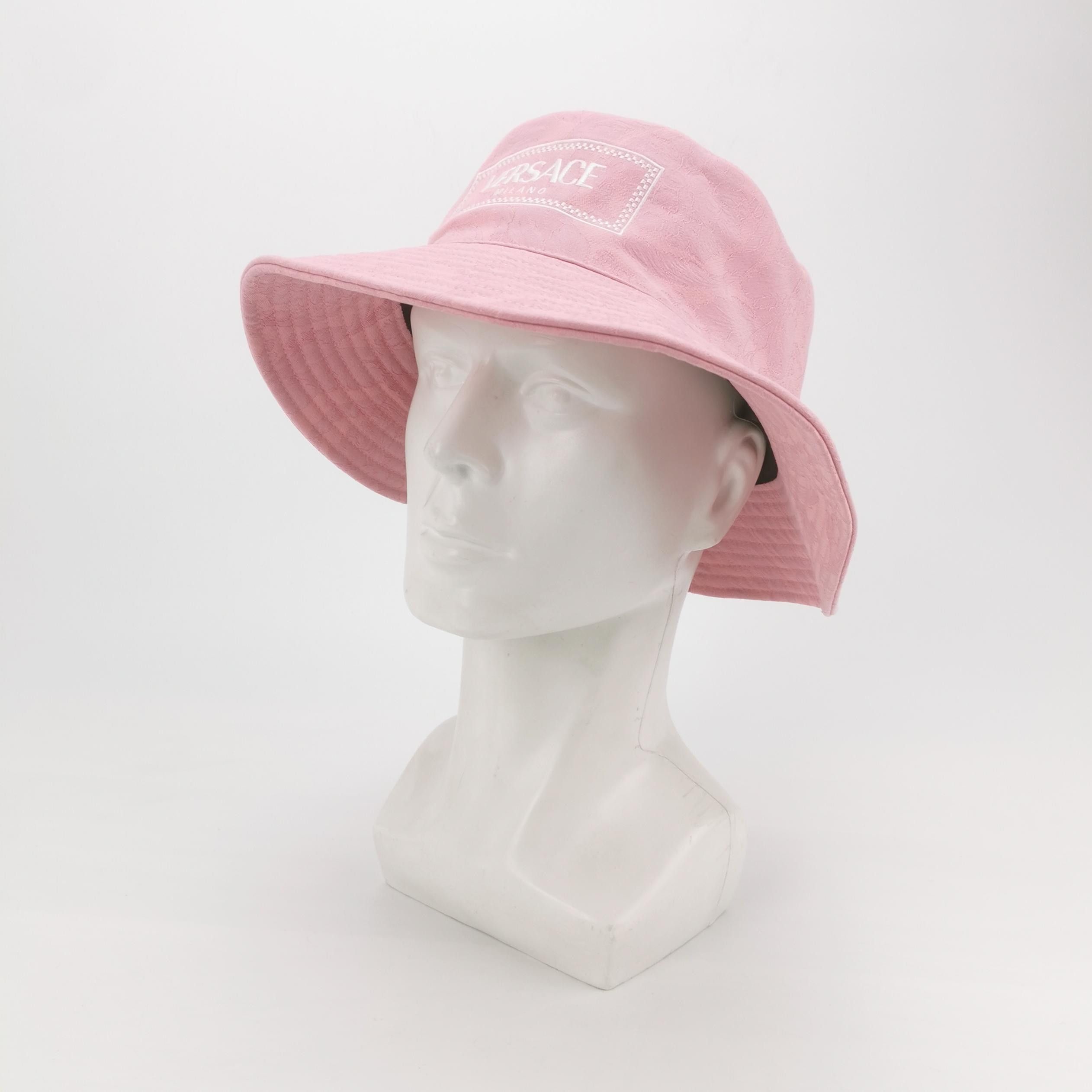 Versace Versace Logo Bucket Hat Pink Size 60 Size ONE SIZE - 2 Thumbnail