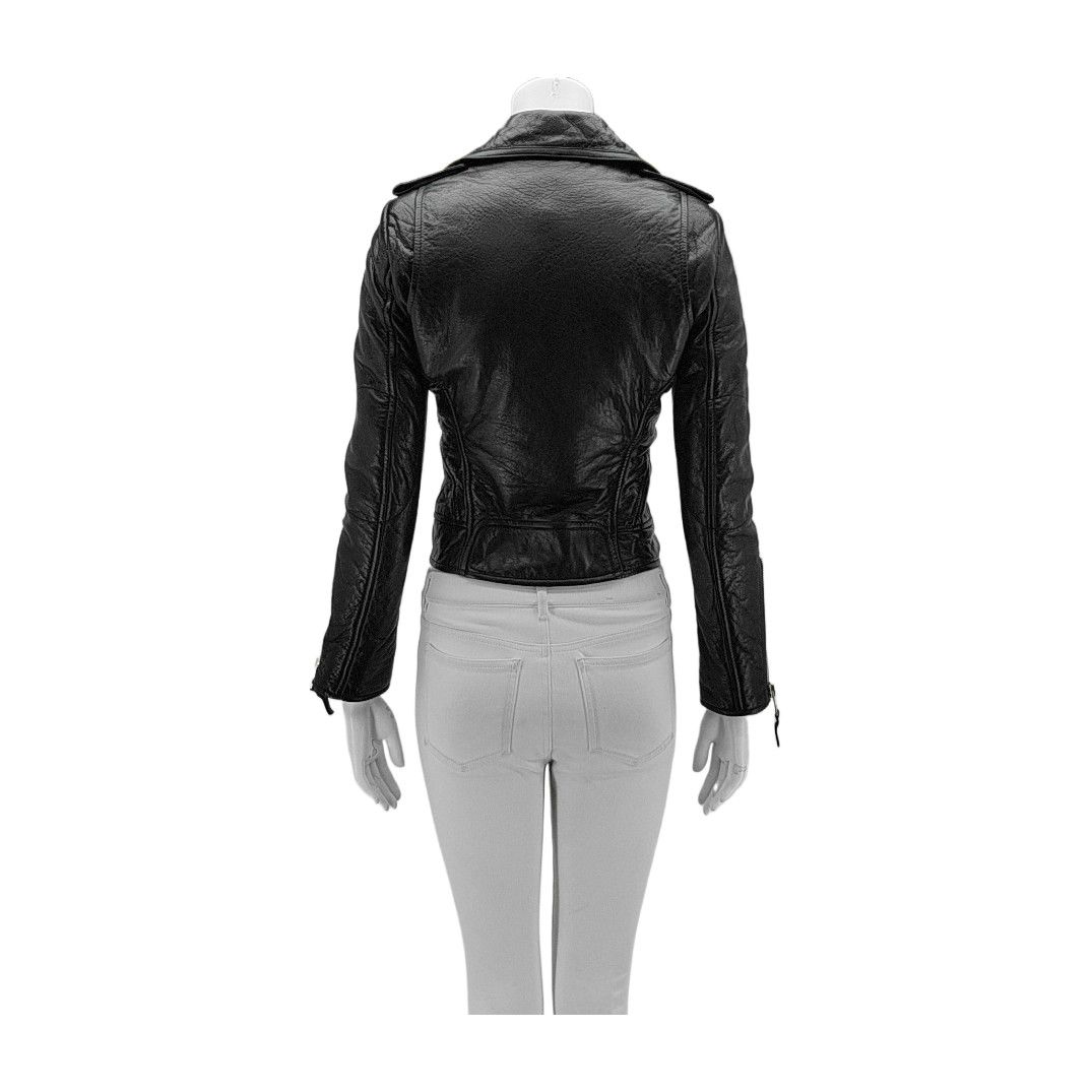 Balenciaga Balenciaga Black Leather Biker Jacket S Size XS / US 0-2 / IT 36-38 - 2 Thumbnail