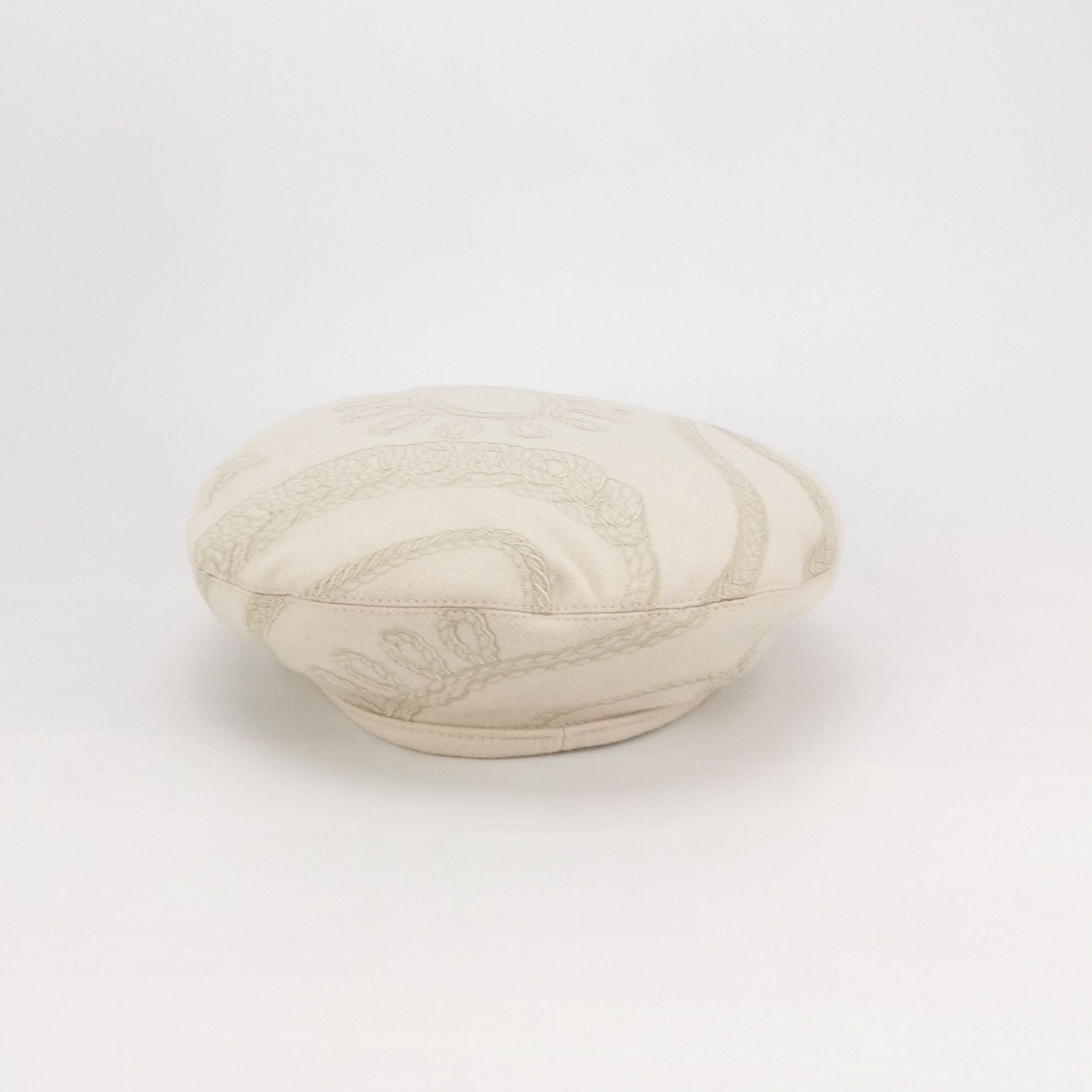 Hermes Hermes Embroidered Wool Beret Size 58 Size ONE SIZE - 3 Thumbnail