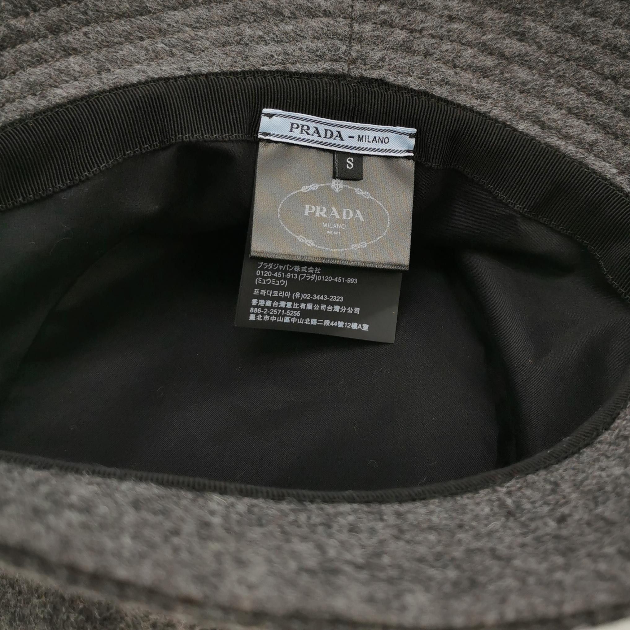 Prada Prada Loden Wool Bucket Hat Size S Size ONE SIZE - 4 Thumbnail