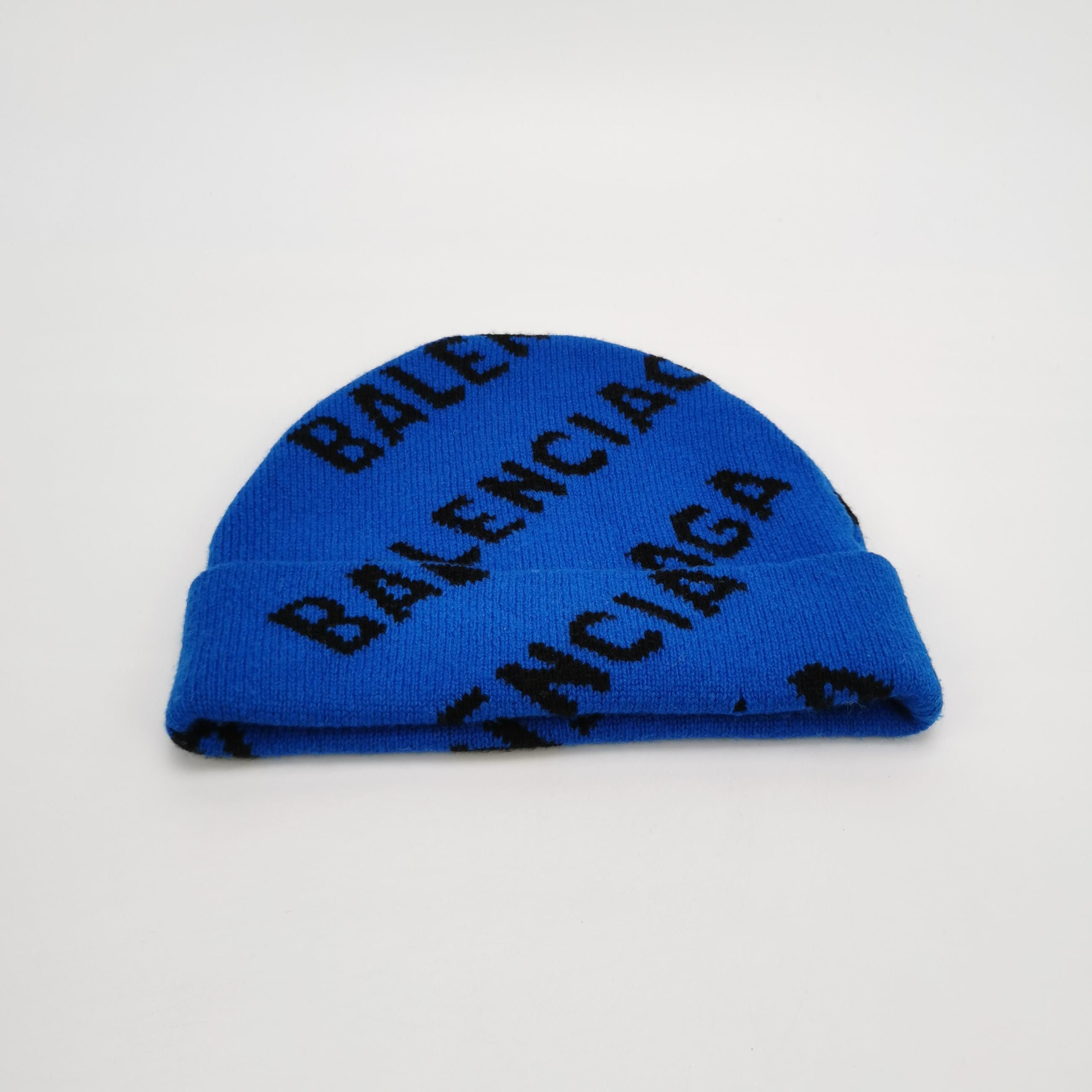 Balenciaga Balenciaga All Over Logo Beanie One Size Size ONE SIZE - 3 Thumbnail