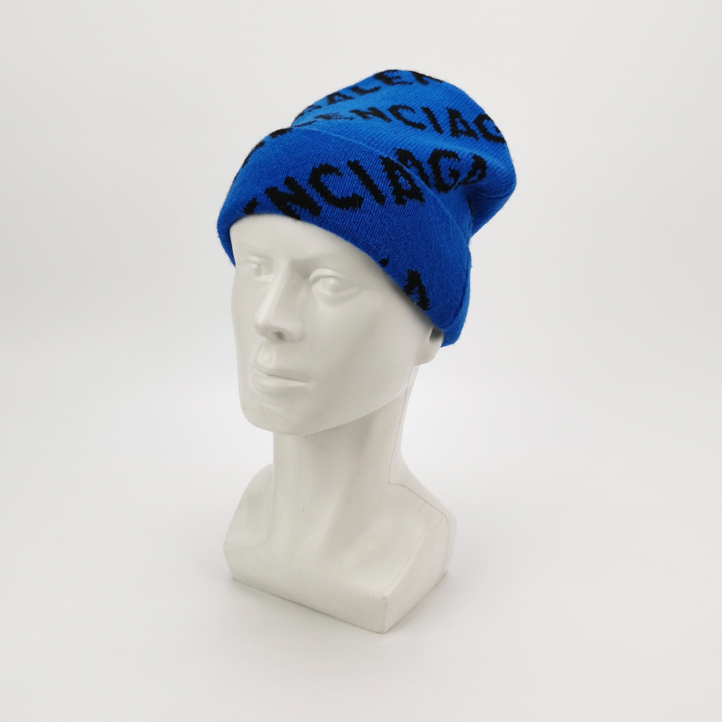 Balenciaga Balenciaga All Over Logo Beanie One Size Size ONE SIZE - 2 Thumbnail