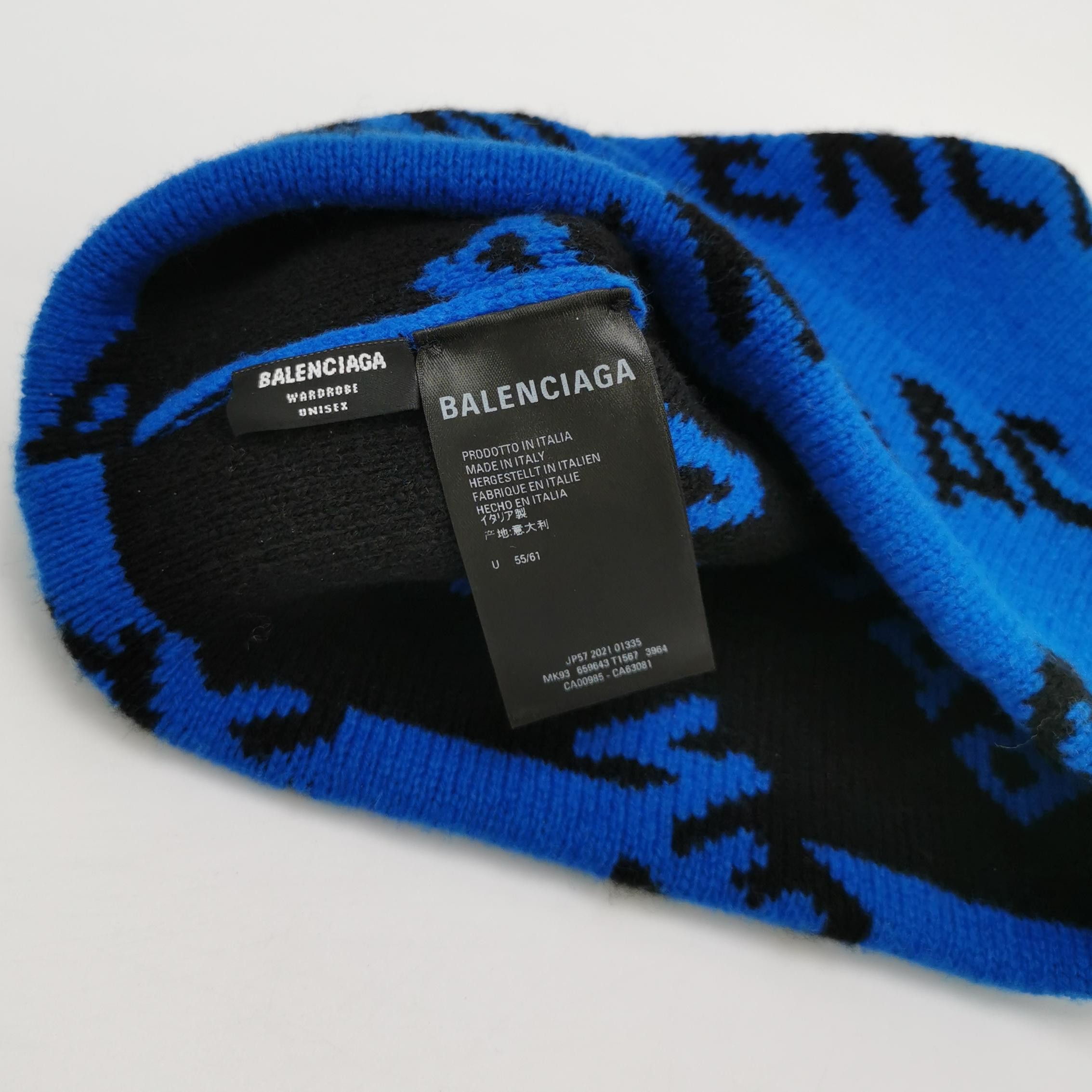 Balenciaga Balenciaga All Over Logo Beanie One Size Size ONE SIZE - 4 Thumbnail