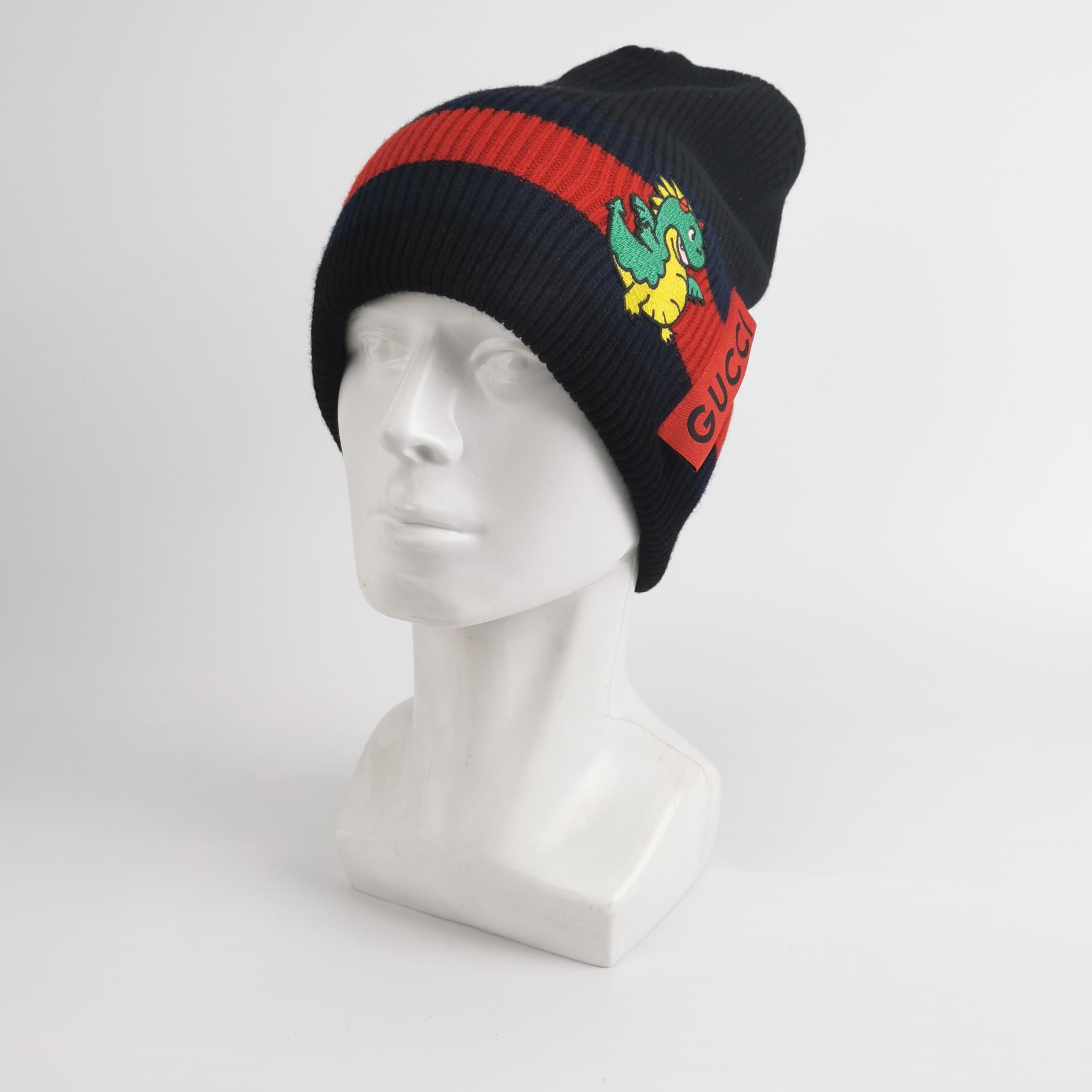 Gucci Gucci Dragon Patch Beanie Size M Size ONE SIZE - 2 Thumbnail