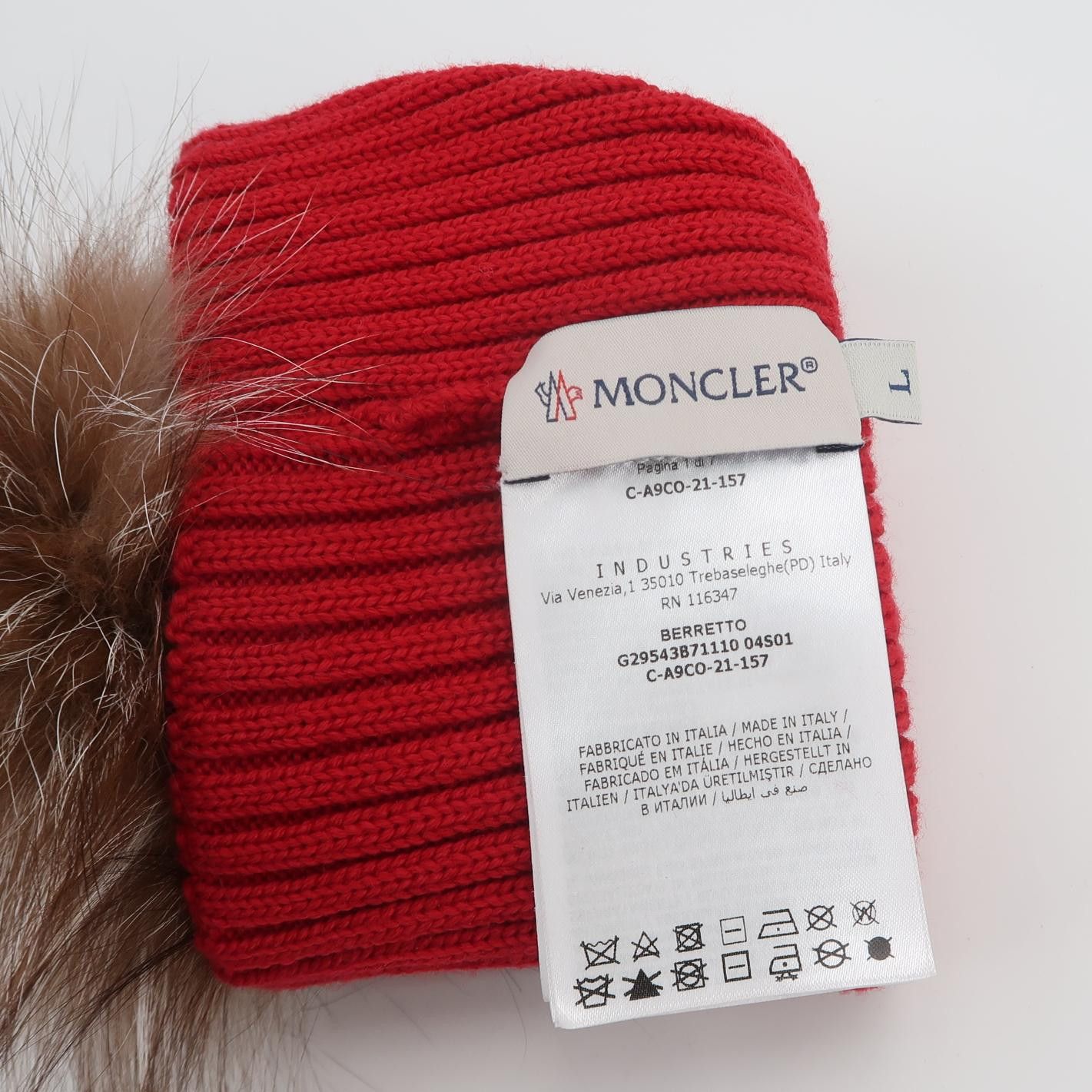 Moncler Moncler Logo Pom Pom Knit Hat Size L Size ONE SIZE - 5 Thumbnail