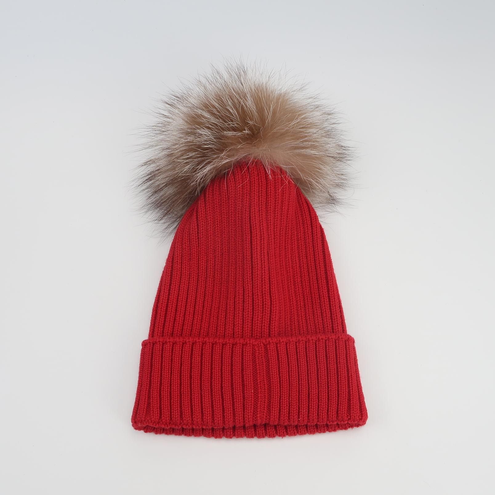Moncler Moncler Logo Pom Pom Knit Hat Size L Size ONE SIZE - 3 Thumbnail