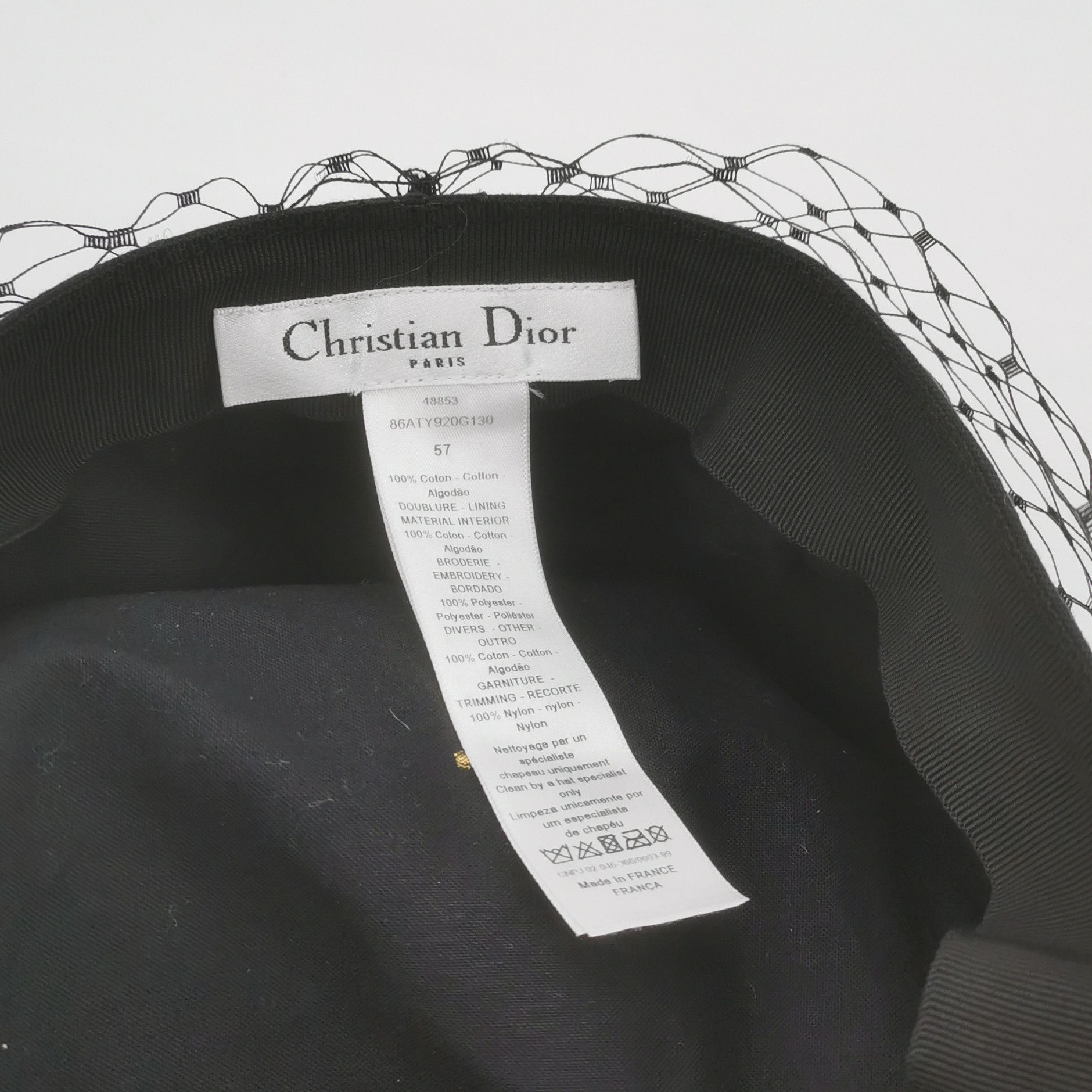 Dior Dior Veil Newsboy Cap Size 57 Size ONE SIZE - 5 Thumbnail
