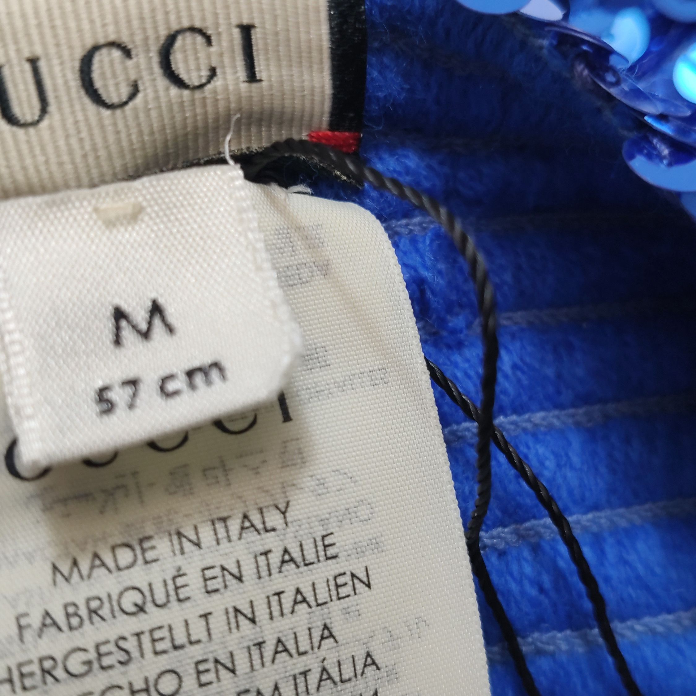 Gucci Gucci Blue Sequin Hat Size M Size ONE SIZE - 7 Thumbnail