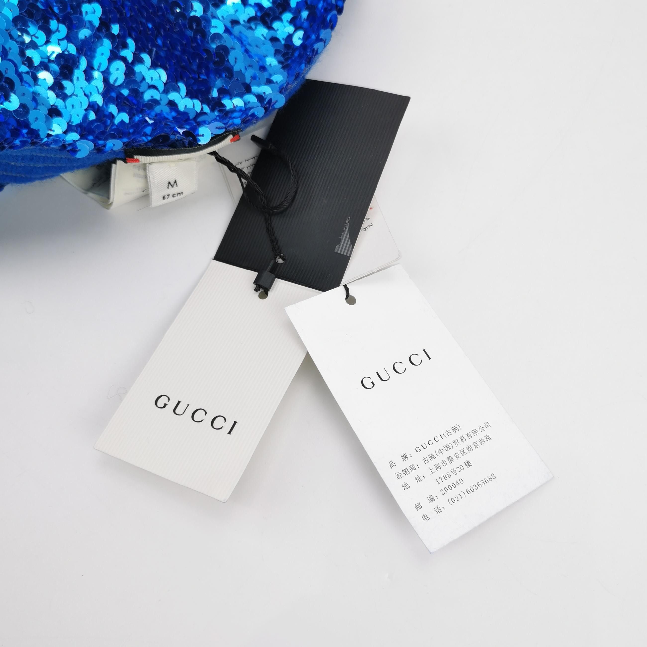 Gucci Gucci Blue Sequin Hat Size M Size ONE SIZE - 5 Thumbnail