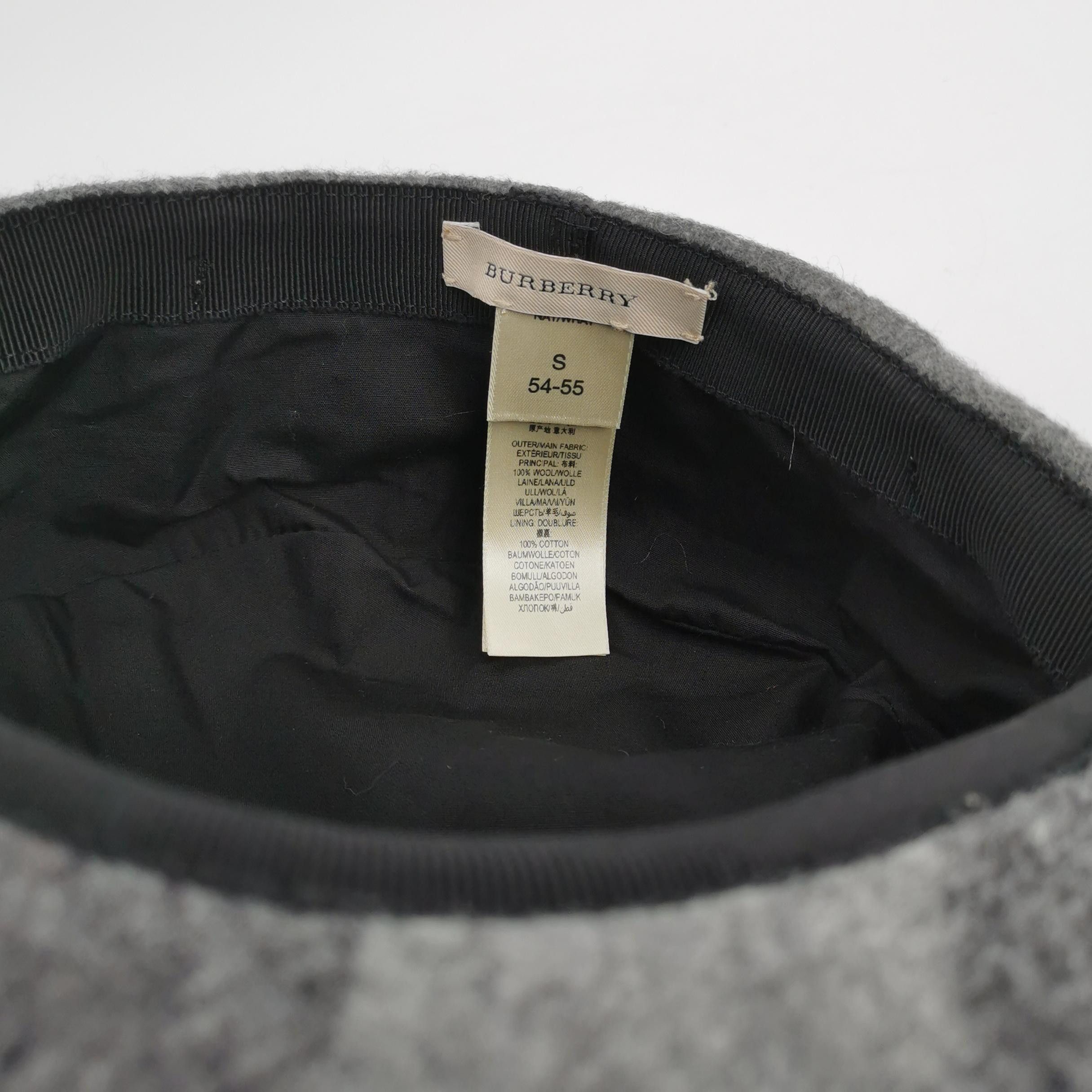 Burberry Burberry Wool Check Flat Cap Size S Size ONE SIZE - 4 Thumbnail