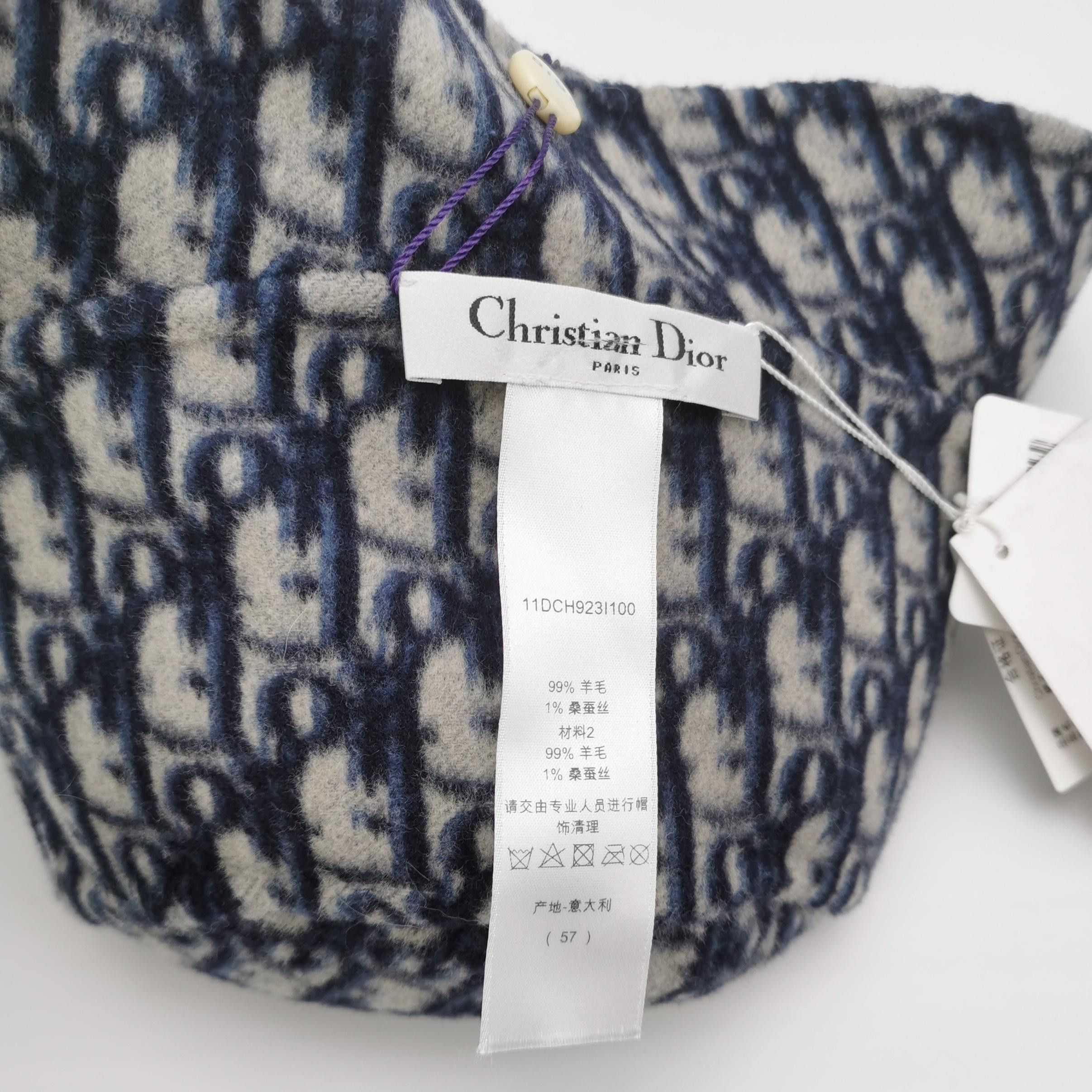 Dior Dior Oblique Reversible Wool Bucket Hat Size ONE SIZE - 4 Thumbnail