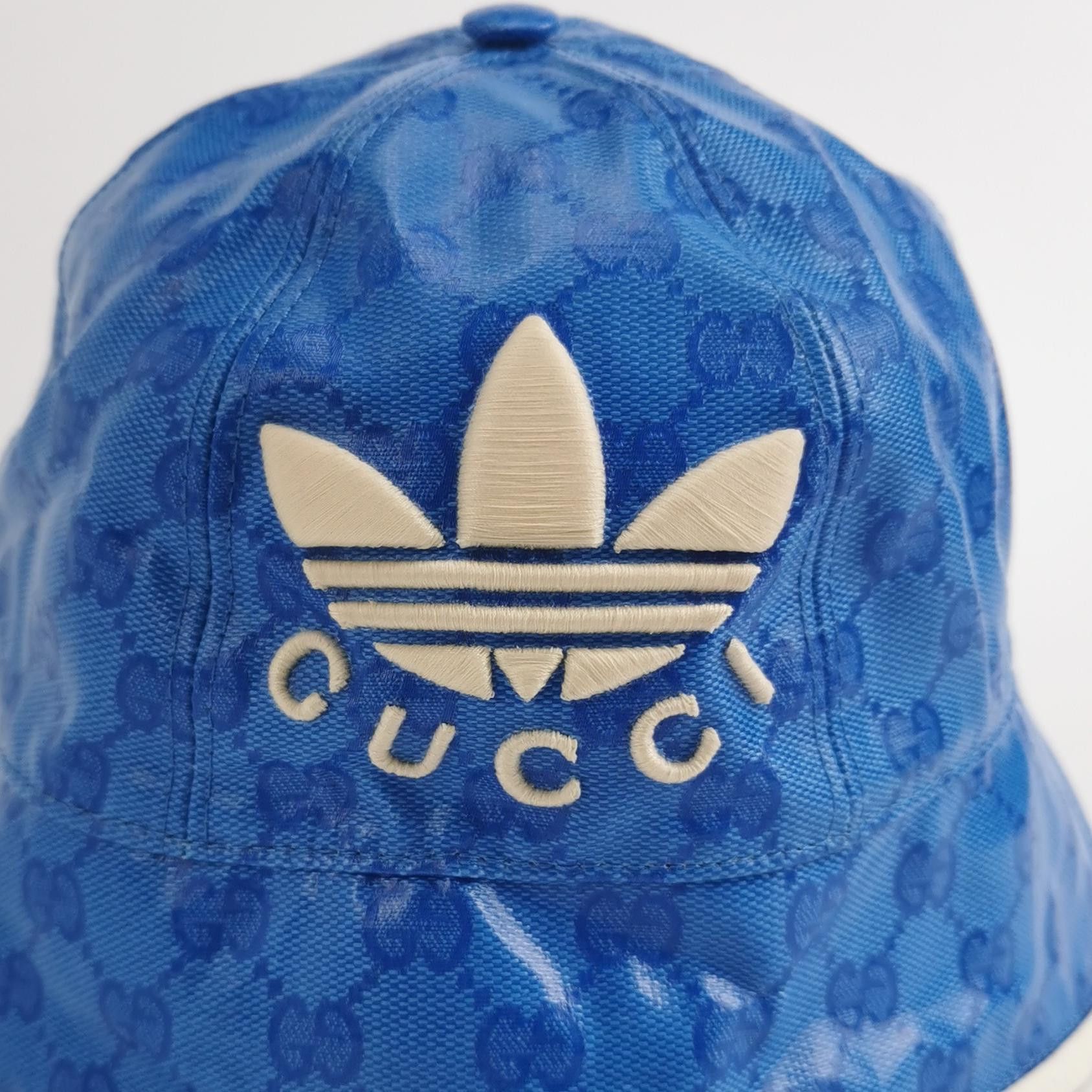 Gucci Gucci x Adidas GG Monogram Bucket Hat Size M Size ONE SIZE - 4 Thumbnail
