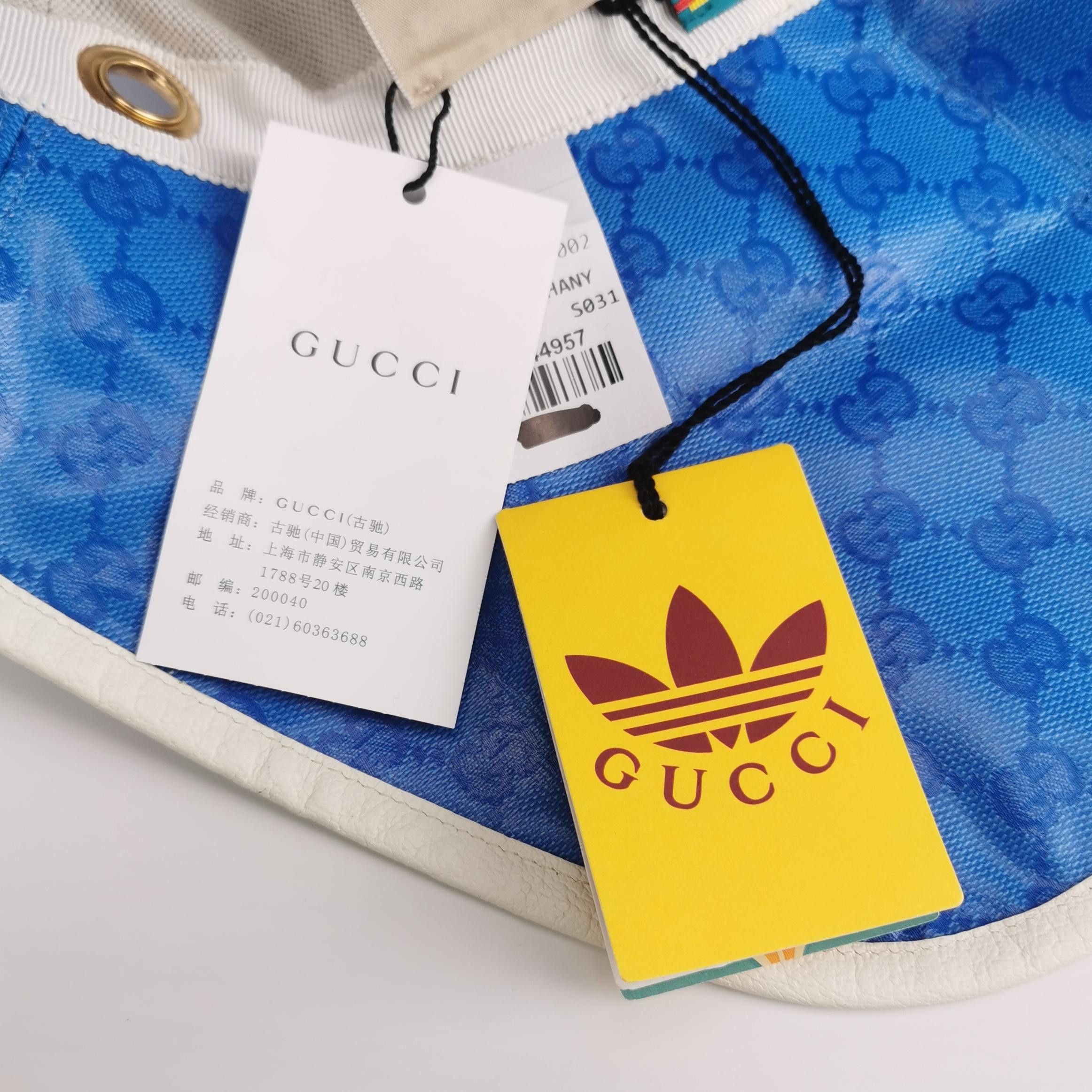 Gucci Gucci x Adidas GG Monogram Bucket Hat Size M Size ONE SIZE - 7 Thumbnail