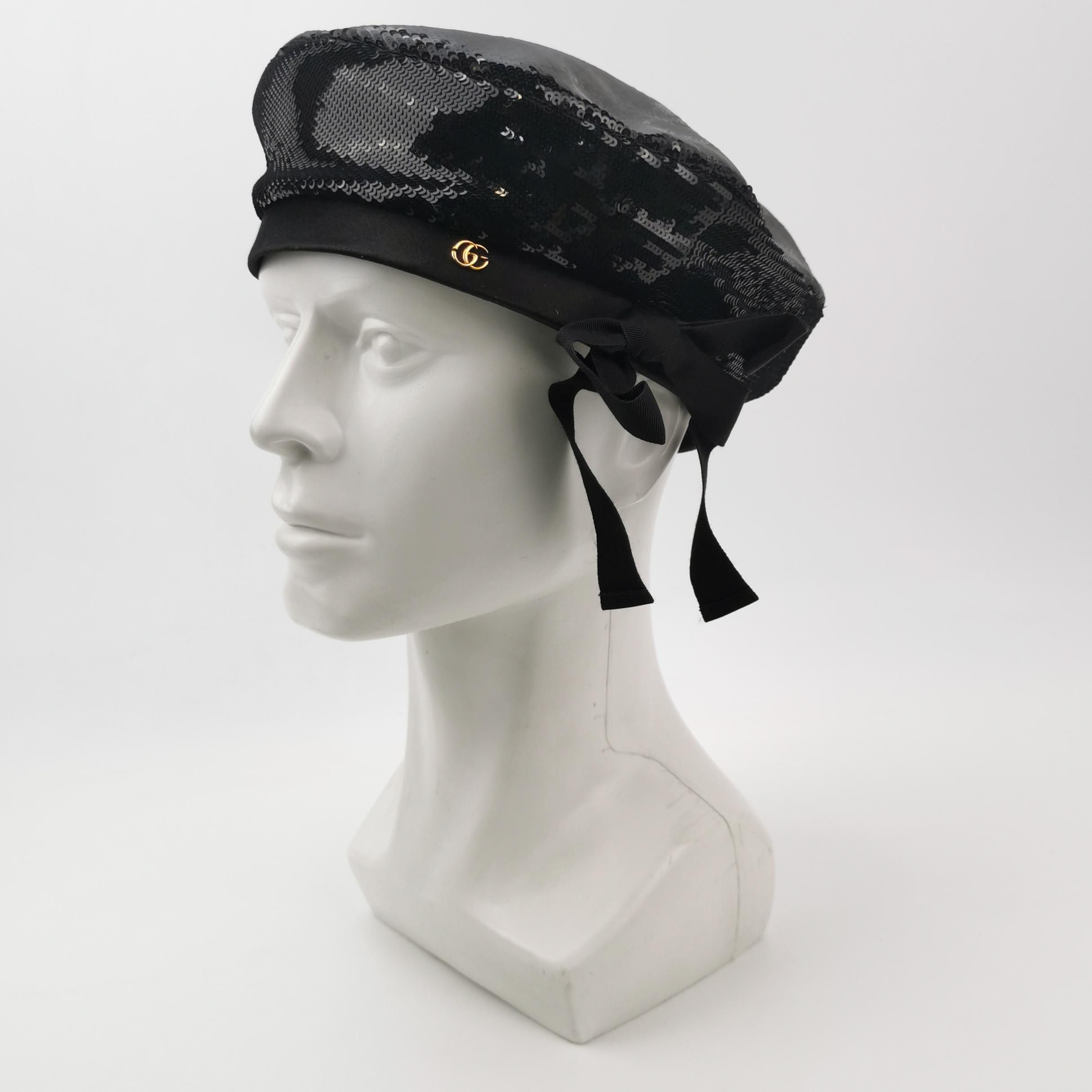 Gucci Gucci Sequin Bow Beret One Size Size ONE SIZE - 2 Thumbnail