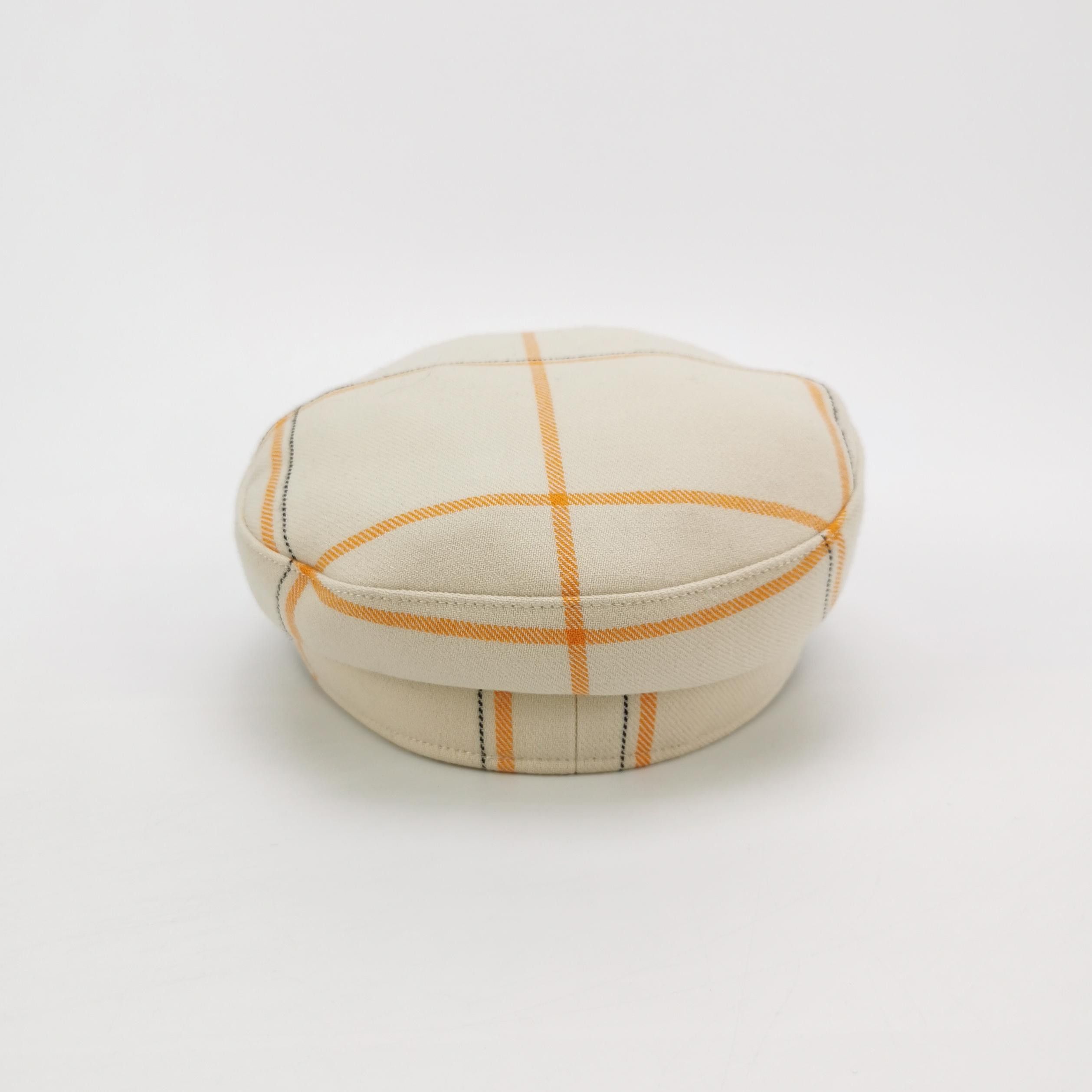 Hermes Hermes Plaid Wool Blend Cap Size 56 Size ONE SIZE - 3 Thumbnail