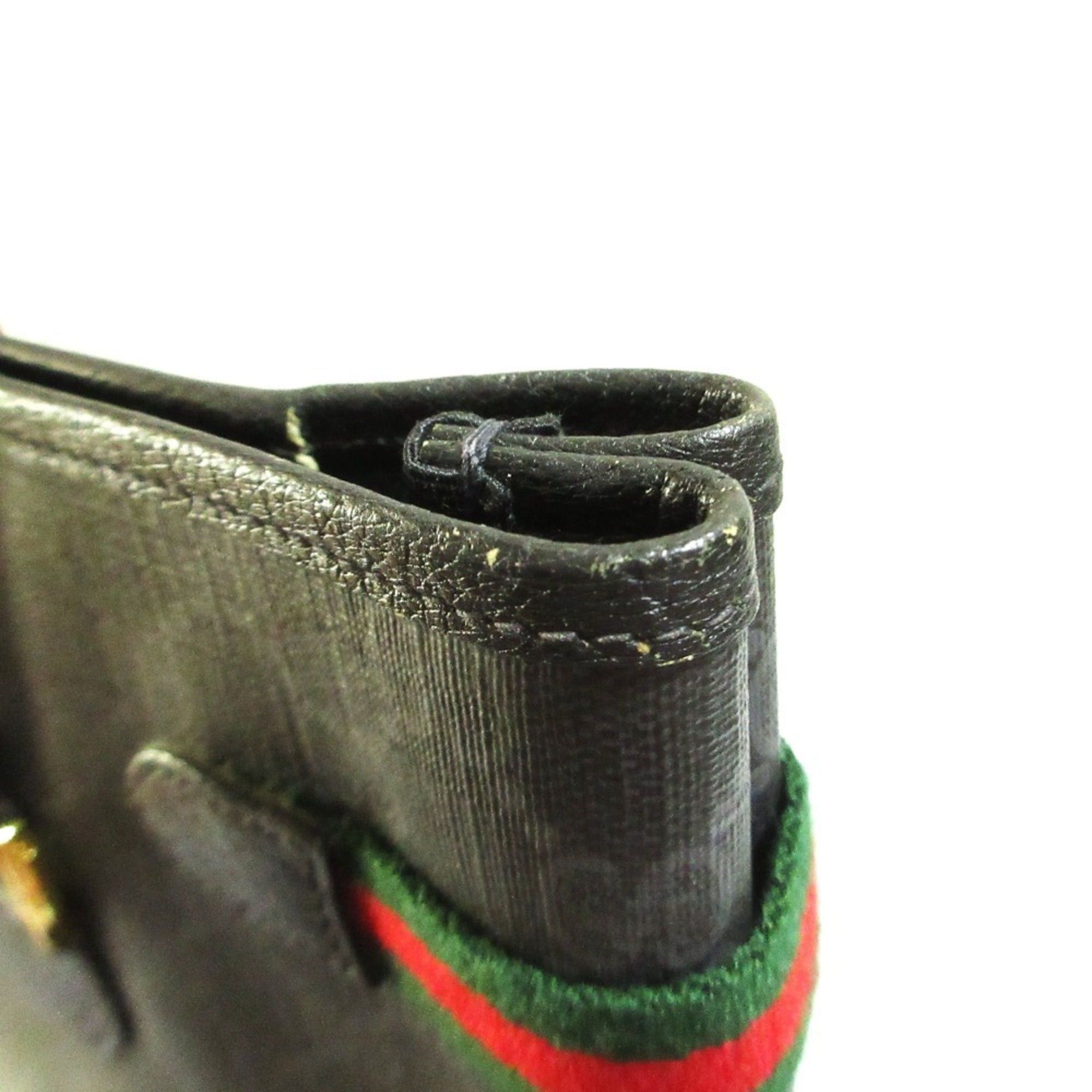 Gucci GUCCI Vintage GG Supreme Sherry Line Tote Bag 39.02.091 Black Men's/Women's Size ONE SIZE - 9 Thumbnail