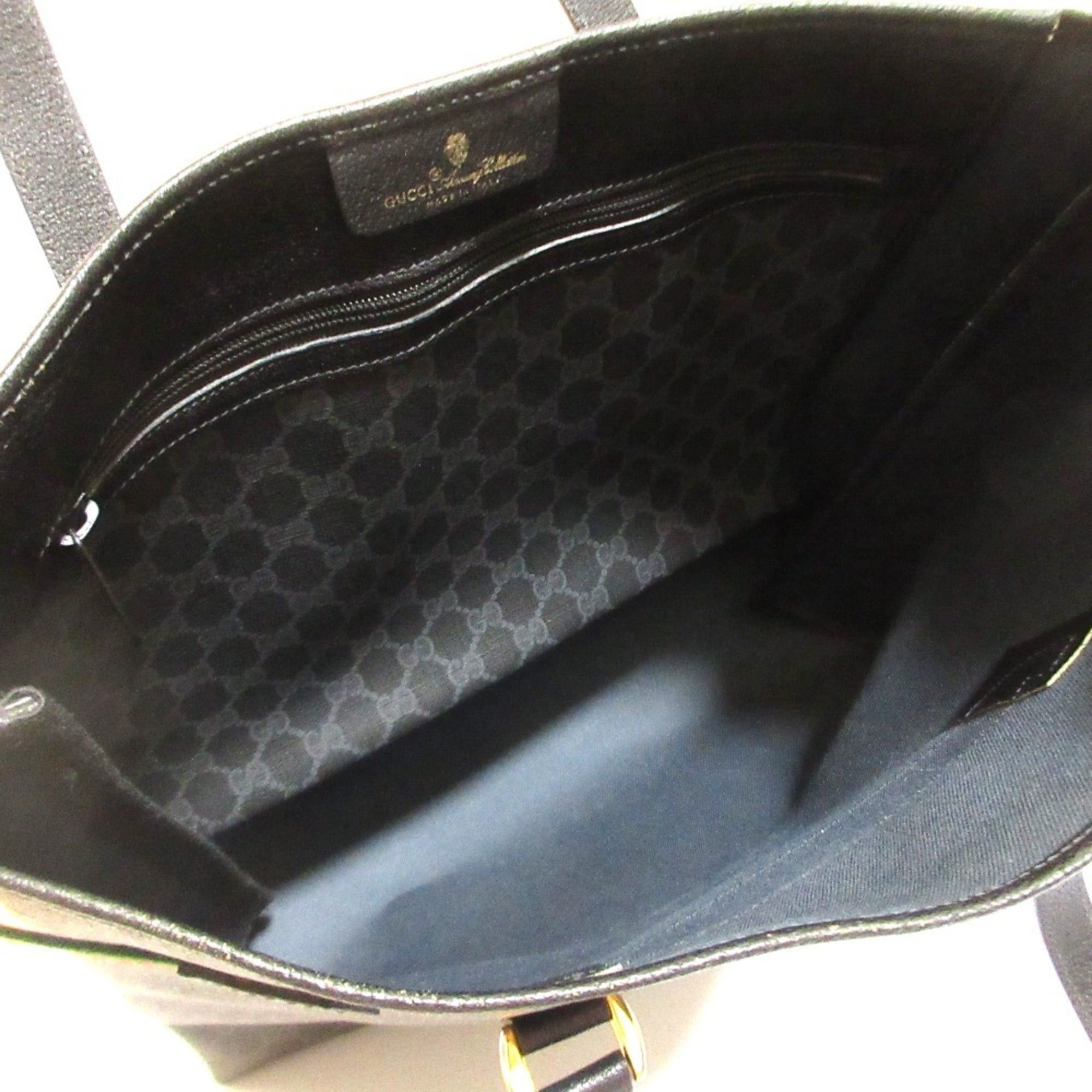 Gucci GUCCI Vintage GG Supreme Sherry Line Tote Bag 39.02.091 Black Men's/Women's Size ONE SIZE - 7 Thumbnail