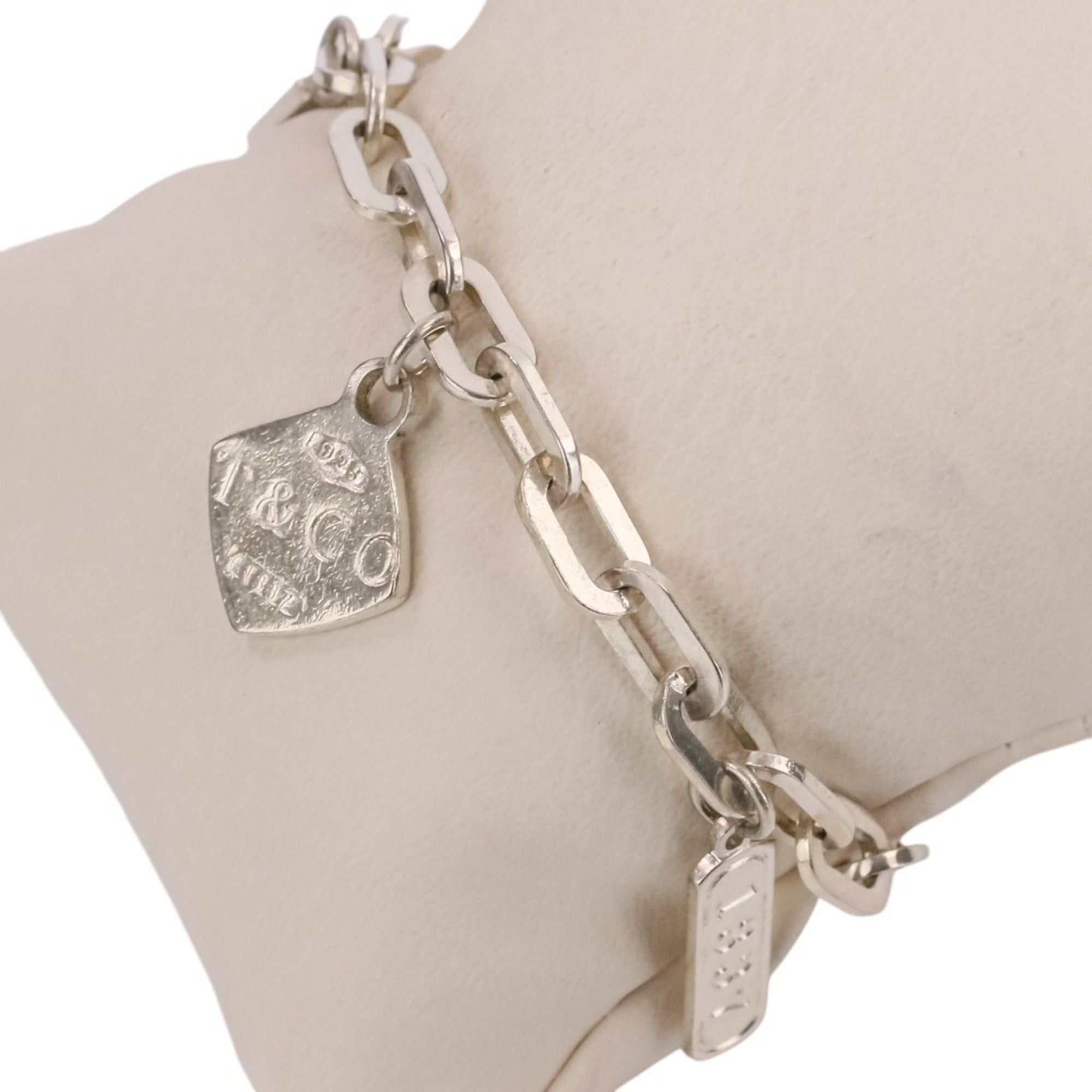 Tiffany & Co. Tiffany & Co. 1837 5 Charm Chain Bracelet, SV925 Silver, Men's Women's Size ONE SIZE - 2 Thumbnail