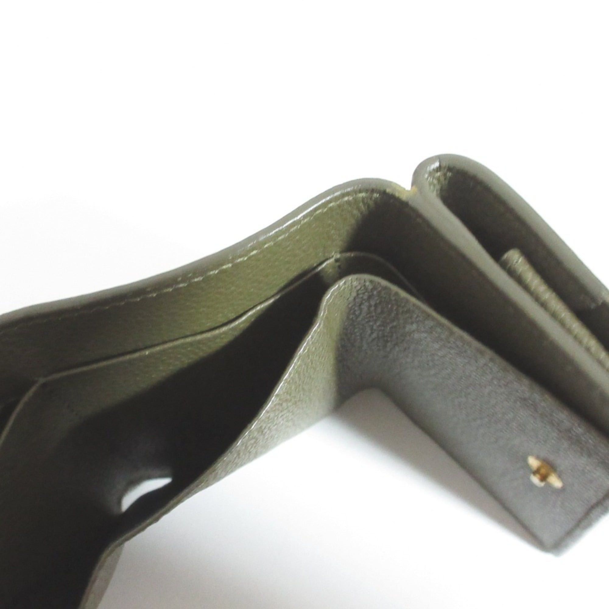 Saint Laurent Paris Yves Saint Laurent PARIS YSL Origami Tiny Wallet Khaki Women's Size ONE SIZE - 7 Thumbnail