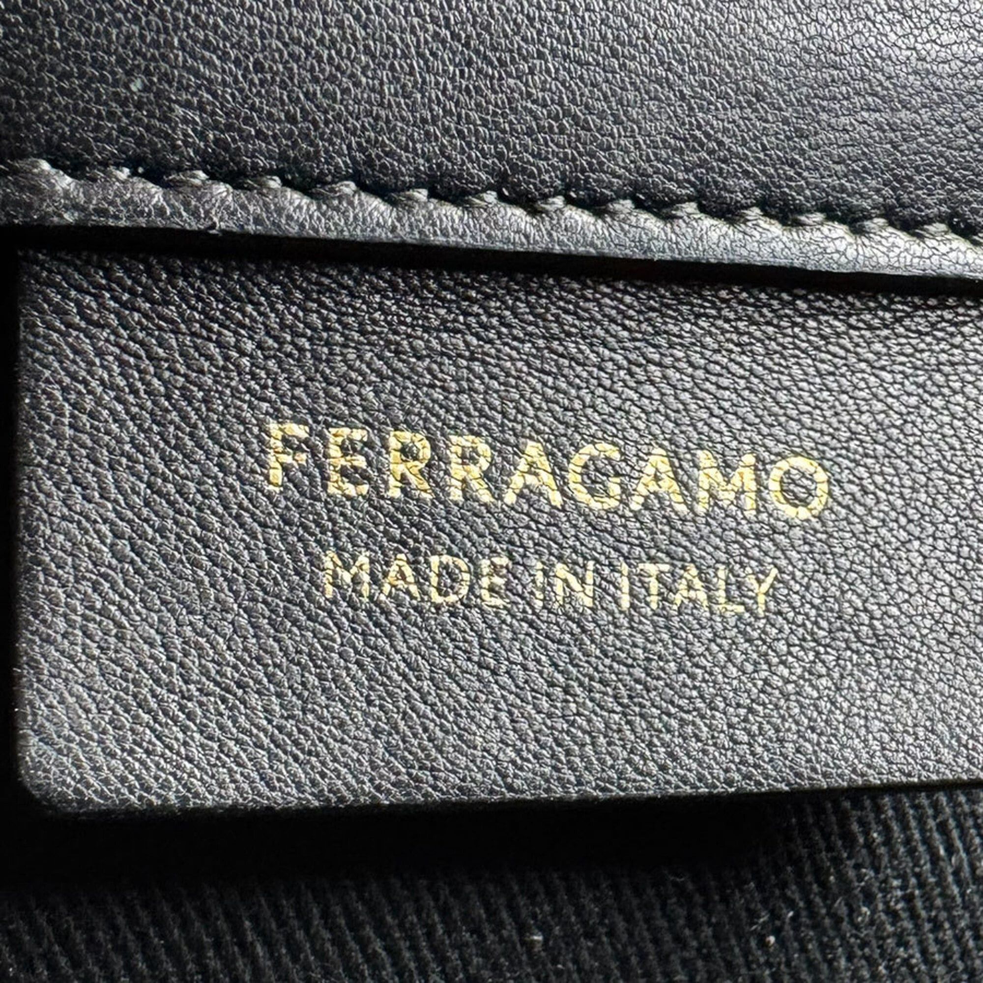 Salvatore Ferragamo Salvatore Ferragamo handbag/tote bag, canvas, black, women's, z9630 Size ONE SIZE - 12 Thumbnail