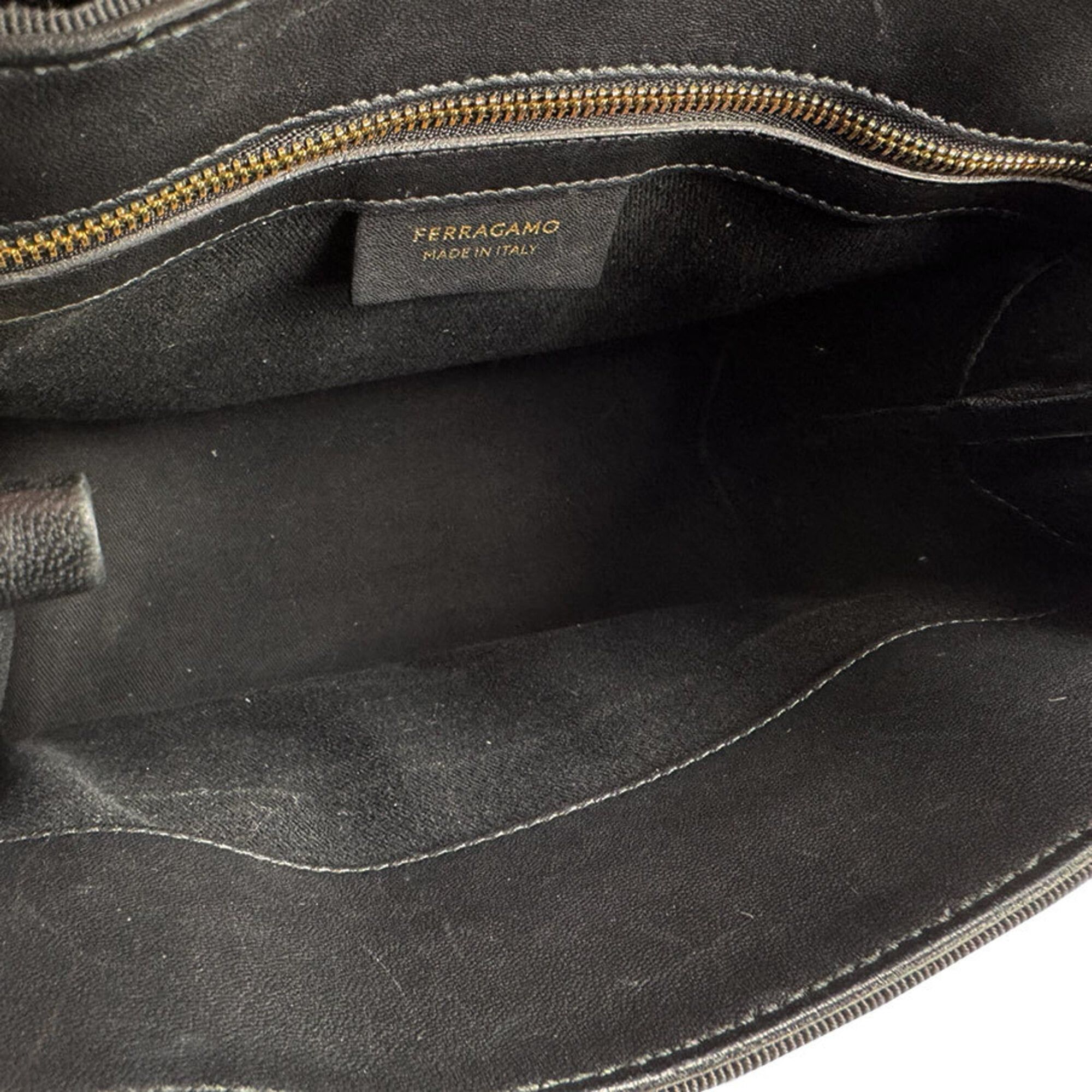 Salvatore Ferragamo Salvatore Ferragamo handbag/tote bag, canvas, black, women's, z9630 Size ONE SIZE - 5 Thumbnail