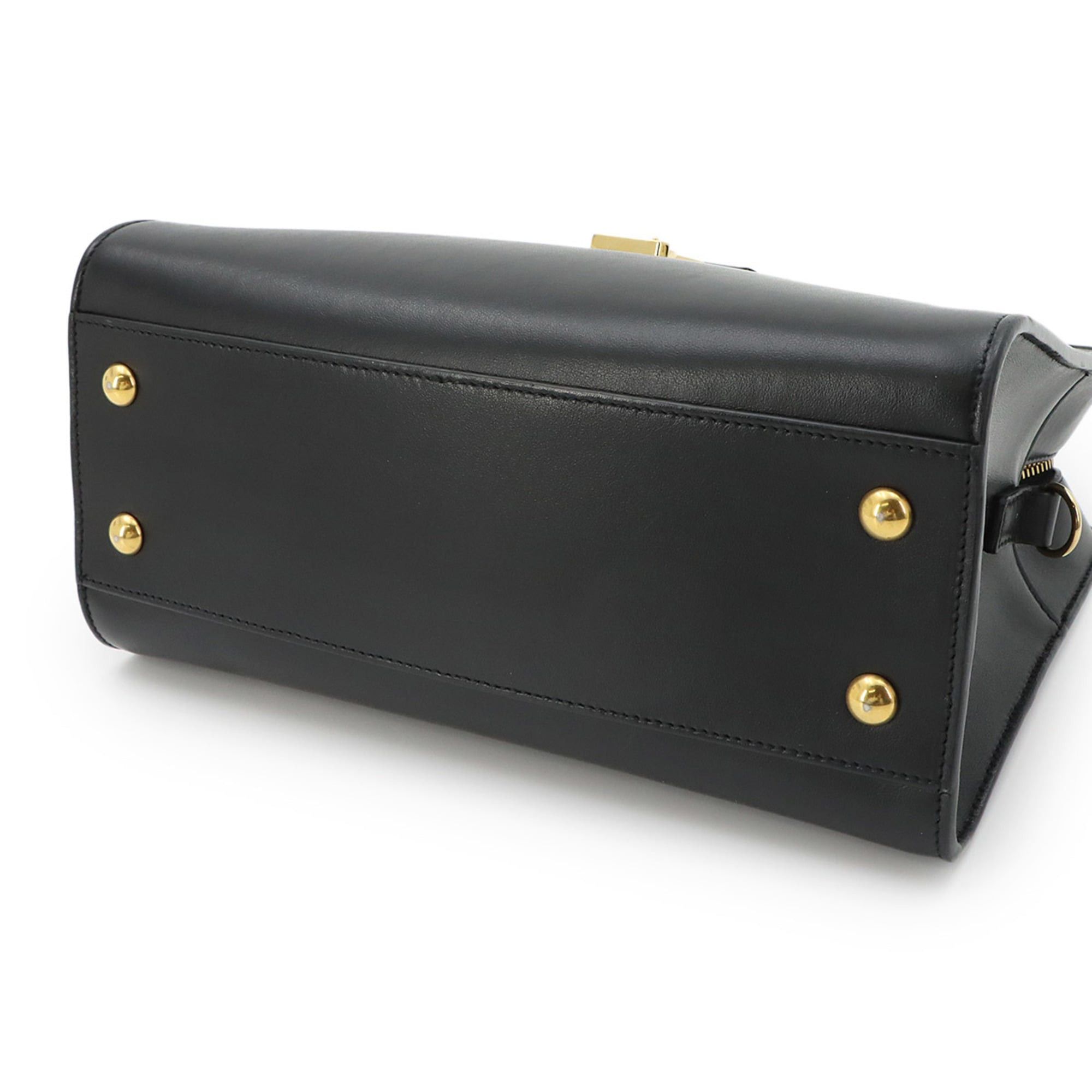 Saint Laurent Paris Saint Laurent Baby Cabas 2-way Hand/Shoulder Handbag, Leather, Black, 472466 Size ONE SIZE - 4 Thumbnail