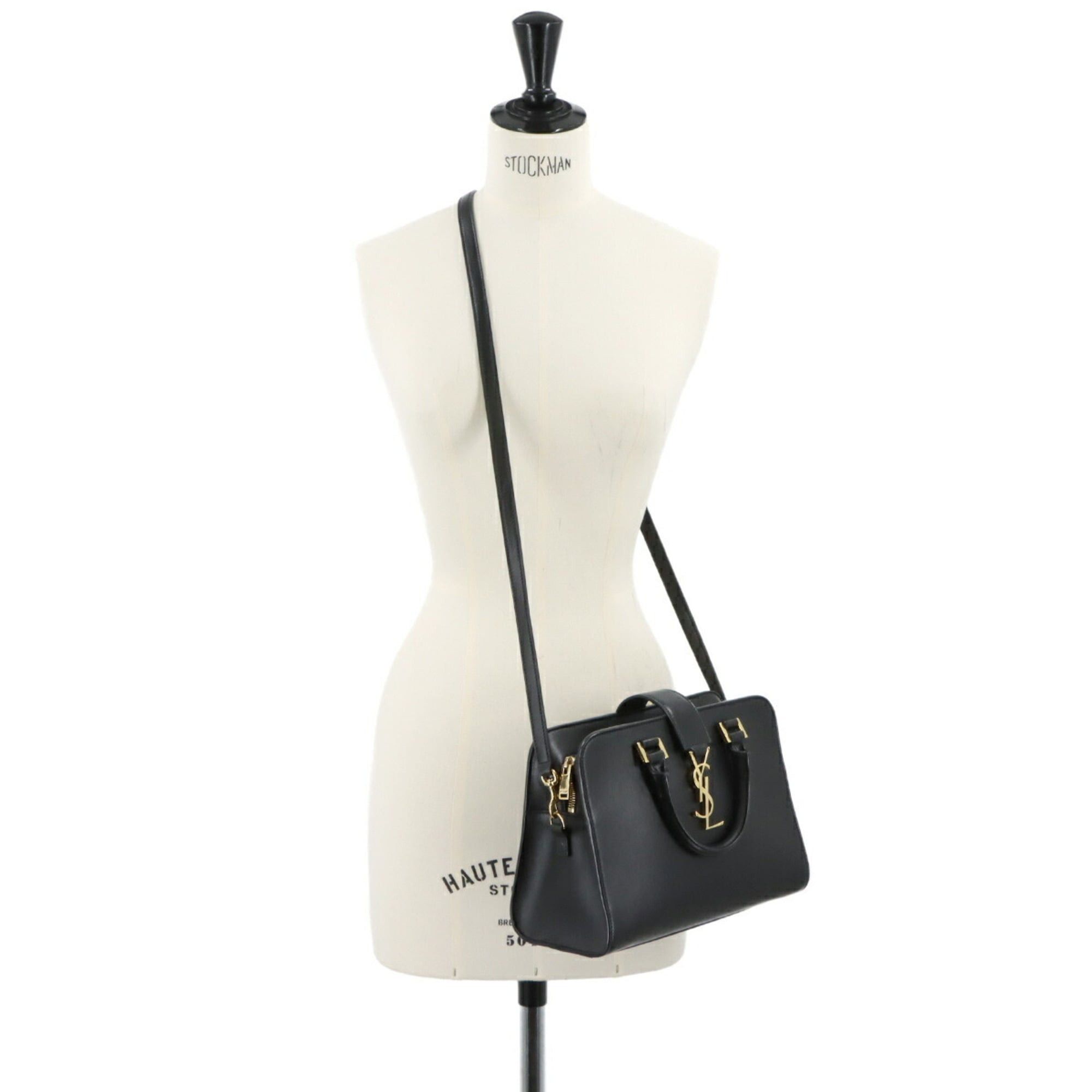 Saint Laurent Paris Saint Laurent Baby Cabas 2-way Hand/Shoulder Handbag, Leather, Black, 472466 Size ONE SIZE - 10 Thumbnail
