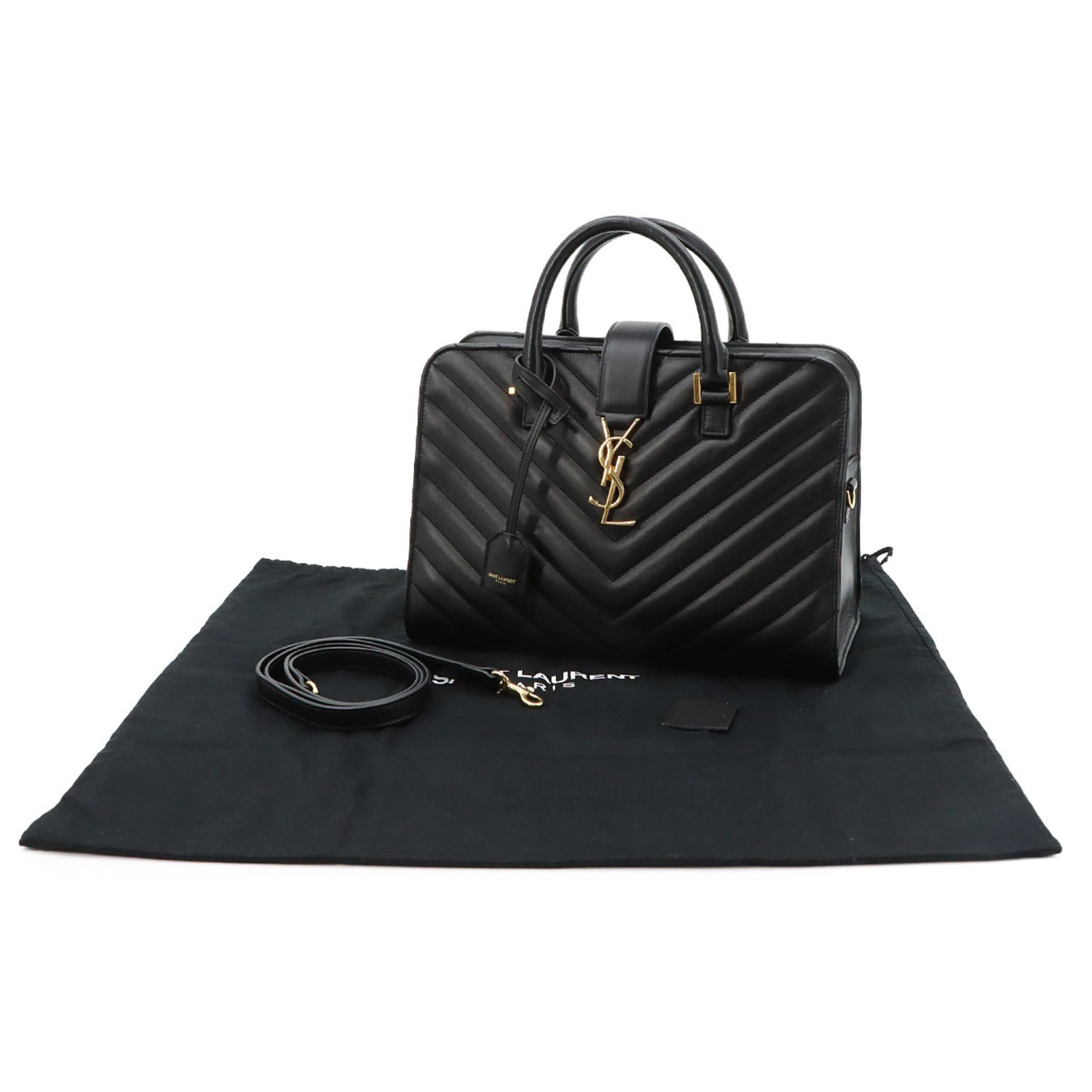 Saint Laurent Paris Saint Laurent Cabas 2-way Hand/Shoulder Handbag, Leather, Black, 357397 Size ONE SIZE - 2 Thumbnail
