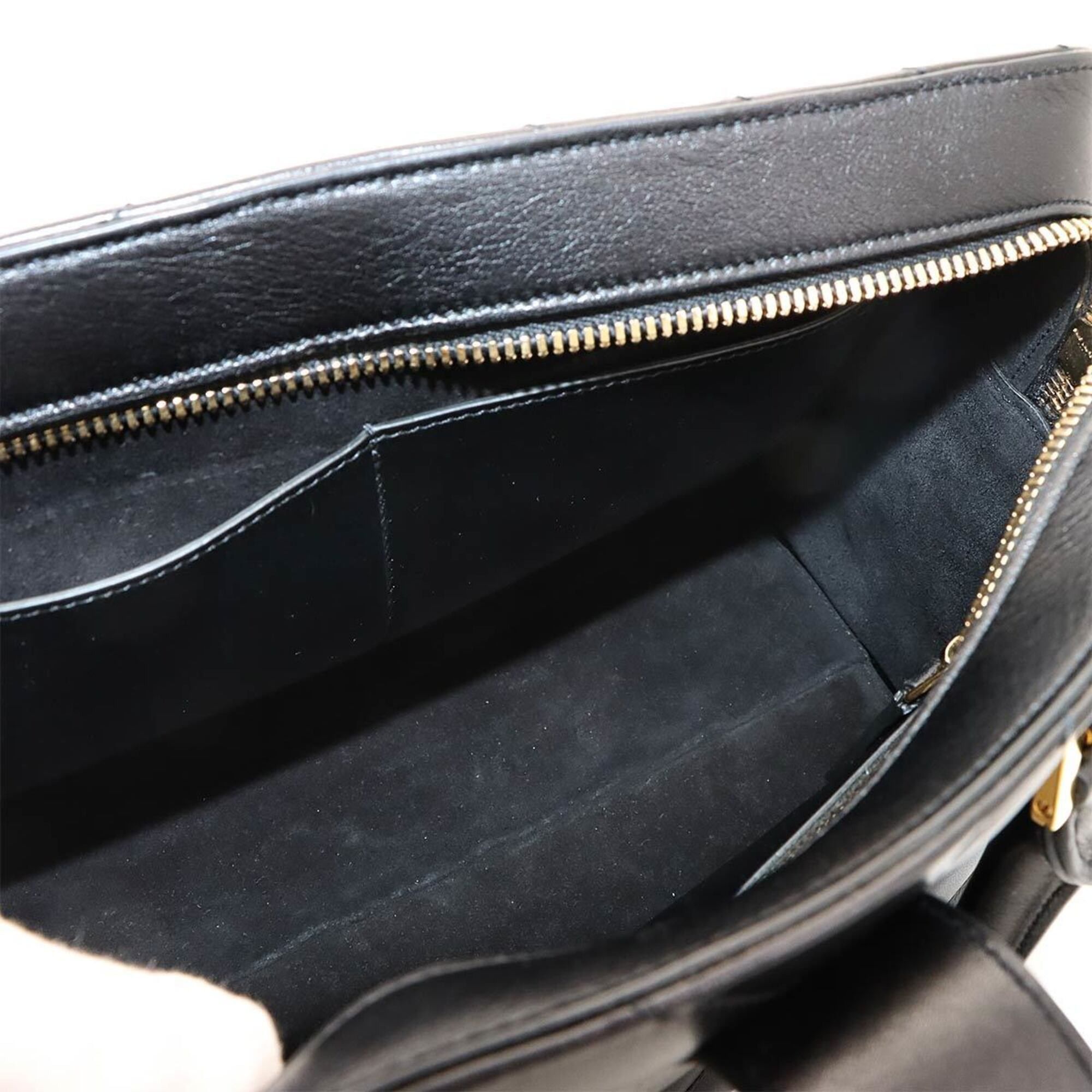 Saint Laurent Paris Saint Laurent Cabas 2-way Hand/Shoulder Handbag, Leather, Black, 357397 Size ONE SIZE - 9 Thumbnail