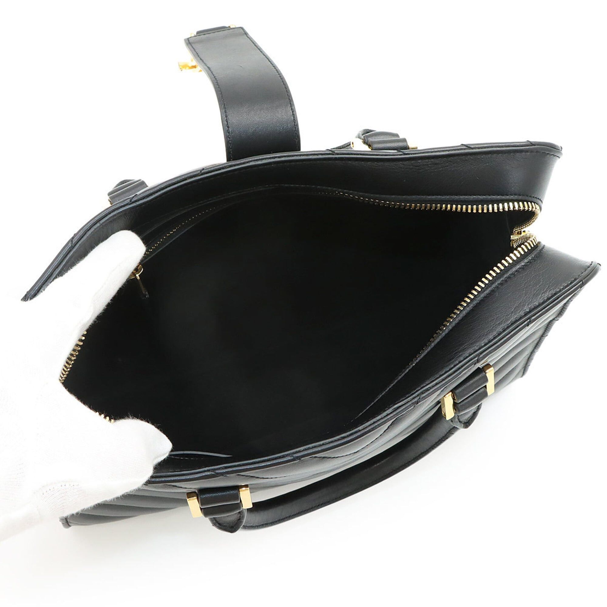 Saint Laurent Paris Saint Laurent Cabas 2-way Hand/Shoulder Handbag, Leather, Black, 357397 Size ONE SIZE - 7 Thumbnail