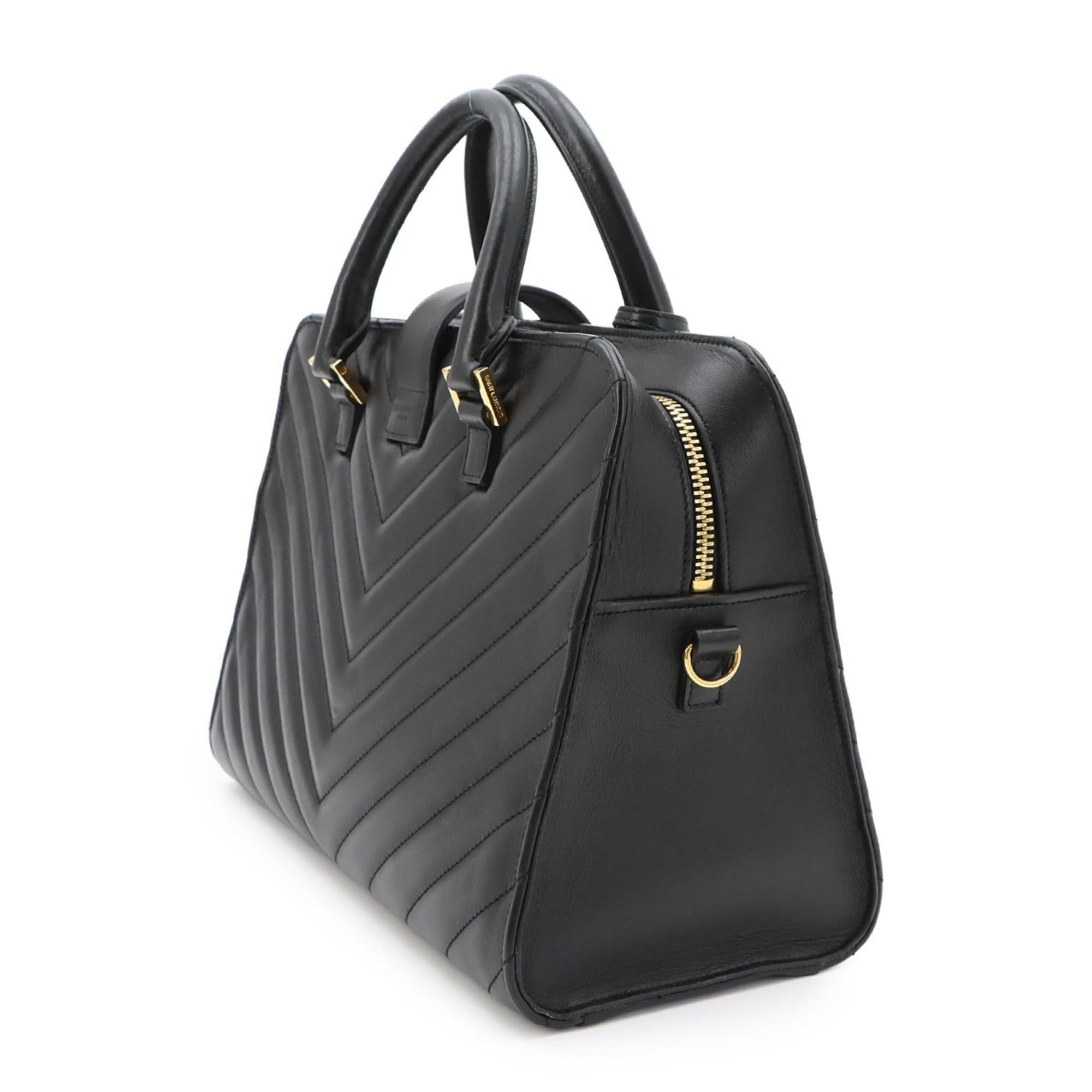 Saint Laurent Paris Saint Laurent Cabas 2-way Hand/Shoulder Handbag, Leather, Black, 357397 Size ONE SIZE - 4 Thumbnail