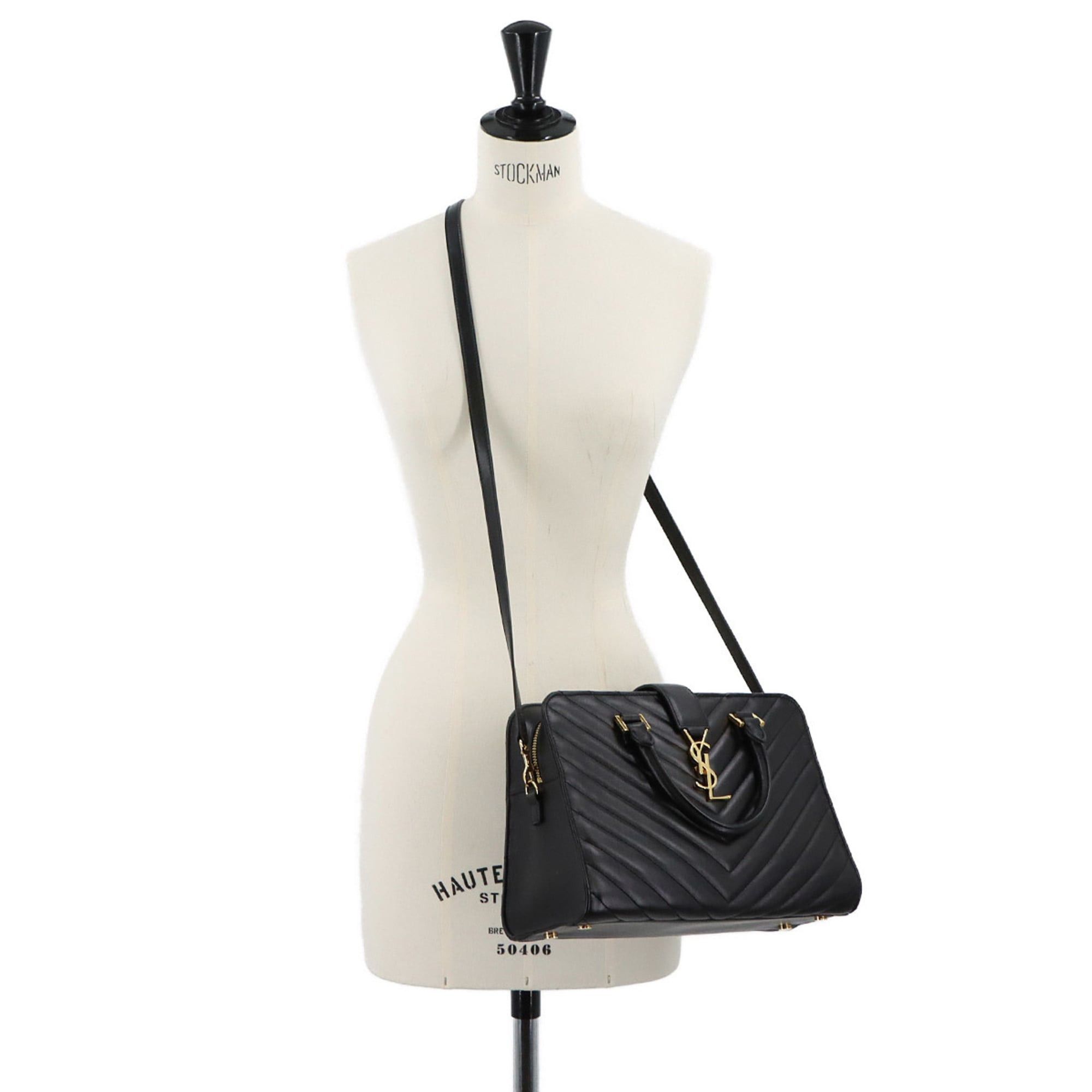 Saint Laurent Paris Saint Laurent Cabas 2-way Hand/Shoulder Handbag, Leather, Black, 357397 Size ONE SIZE - 10 Thumbnail