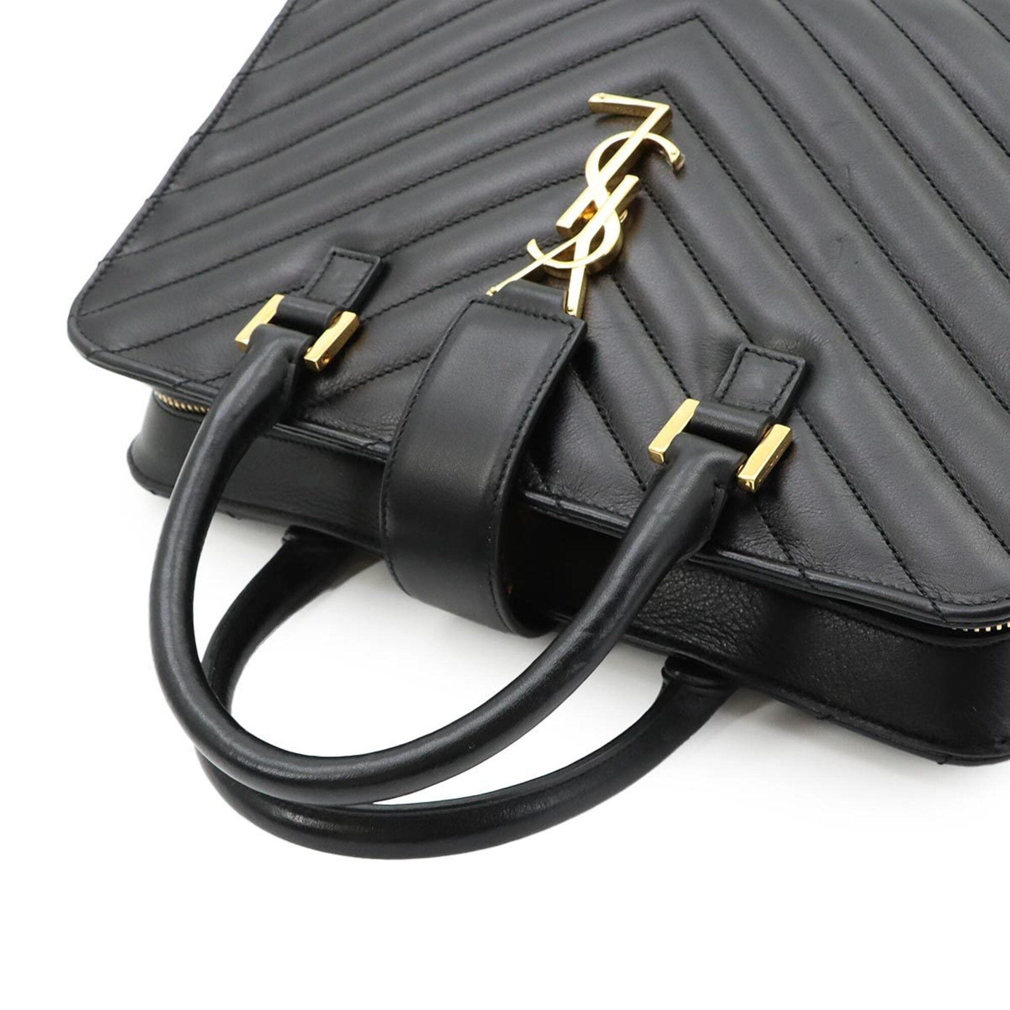 Saint Laurent Paris Saint Laurent Cabas 2-way Hand/Shoulder Handbag, Leather, Black, 357397 Size ONE SIZE - 6 Thumbnail