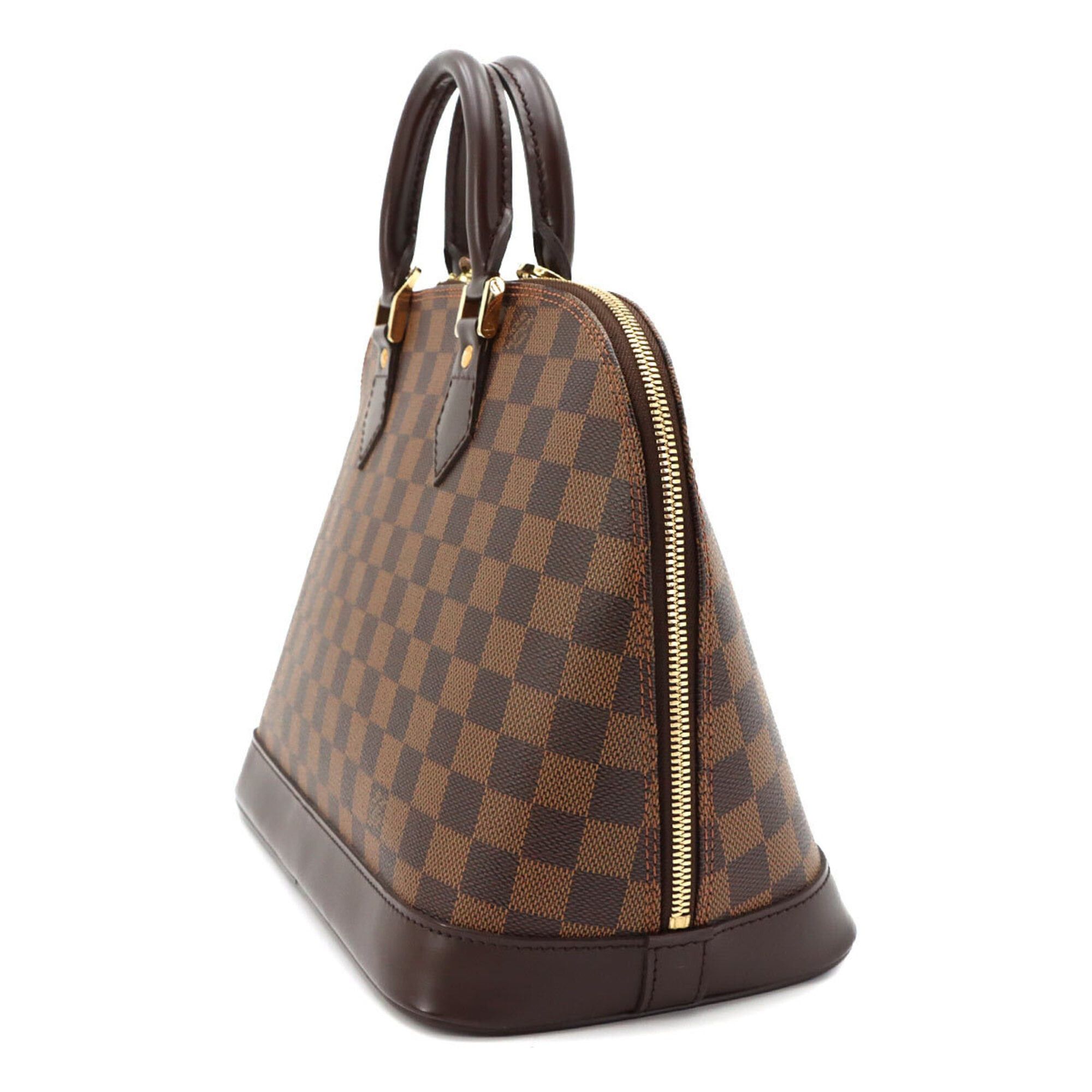 Louis Vuitton Louis Vuitton Damier Alma PM Handbag, Ebene, N51131, Brown with Gold Hardware. Size ONE SIZE - 4 Thumbnail