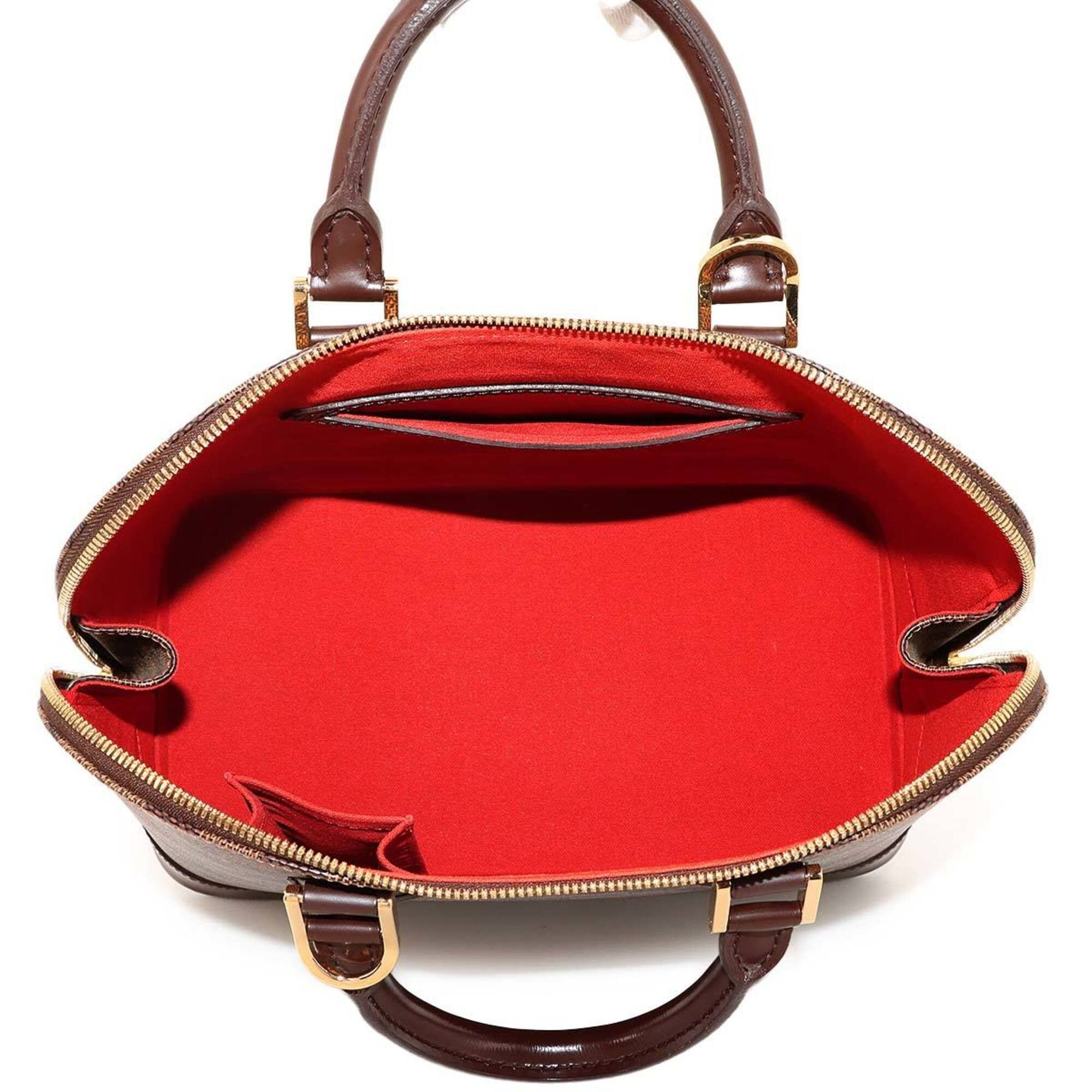 Louis Vuitton Louis Vuitton Damier Alma PM Handbag, Ebene, N51131, Brown with Gold Hardware. Size ONE SIZE - 7 Thumbnail