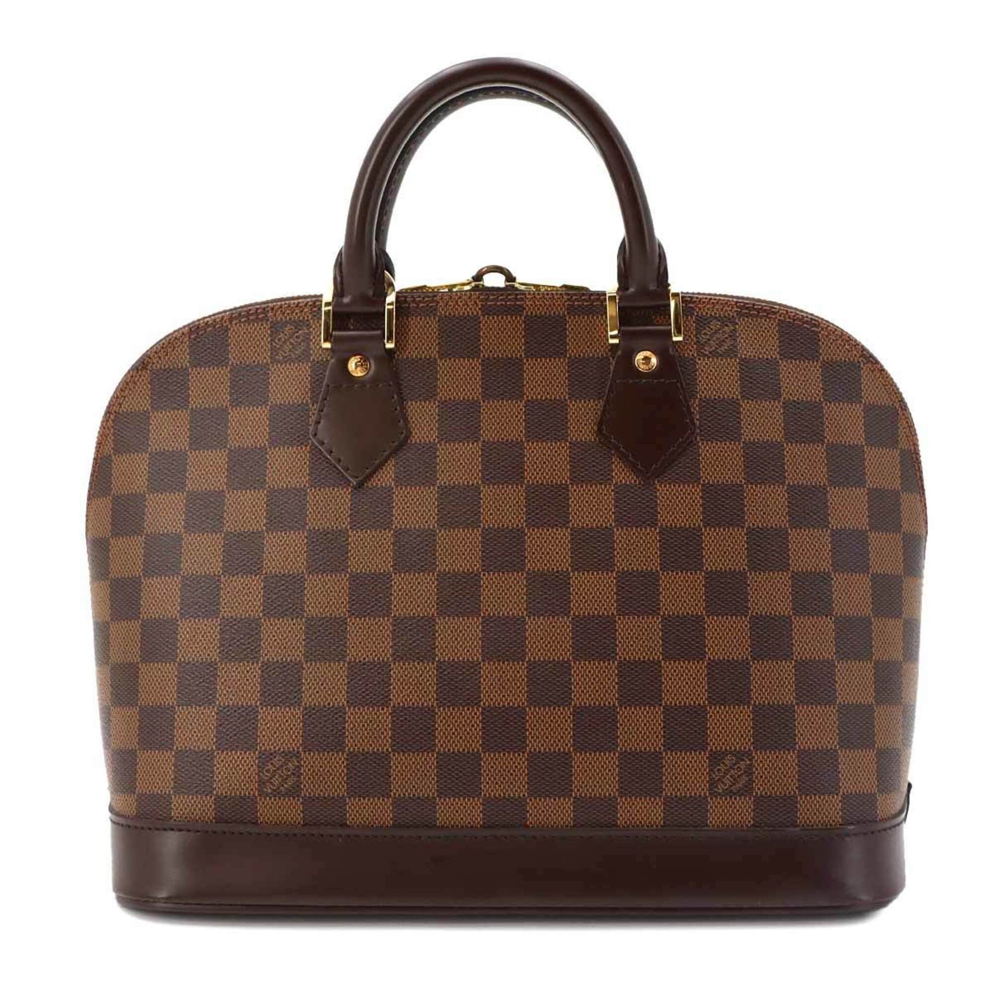 Louis Vuitton Louis Vuitton Damier Alma PM Handbag, Ebene, N51131, Brown with Gold Hardware. Size ONE SIZE - 3 Thumbnail