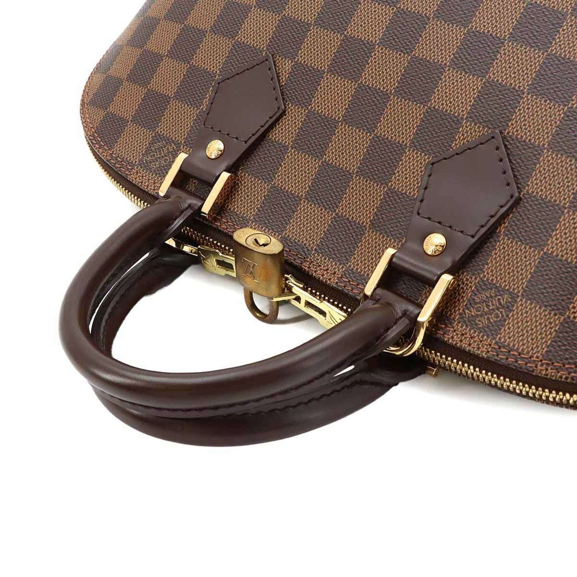 Louis Vuitton Louis Vuitton Damier Alma PM Handbag, Ebene, N51131, Brown with Gold Hardware. Size ONE SIZE - 6 Thumbnail