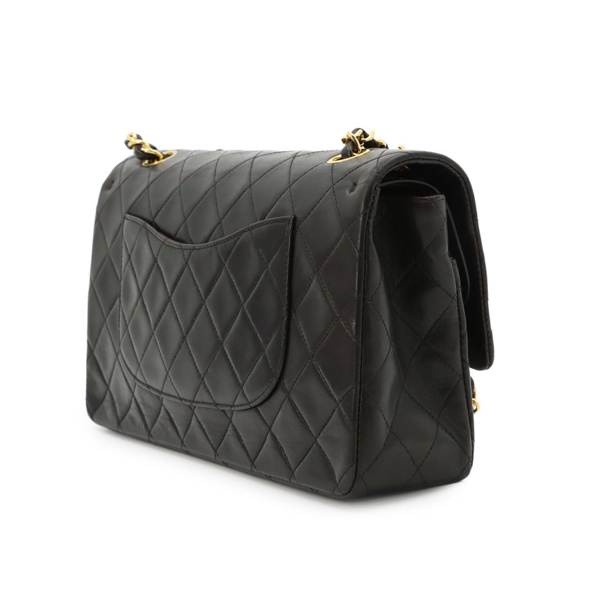 Chanel Chanel Matelasse 25 Chain Shoulder Handbag, Lambskin, Black, A01112, Gold Hardware Size ONE SIZE - 4 Thumbnail