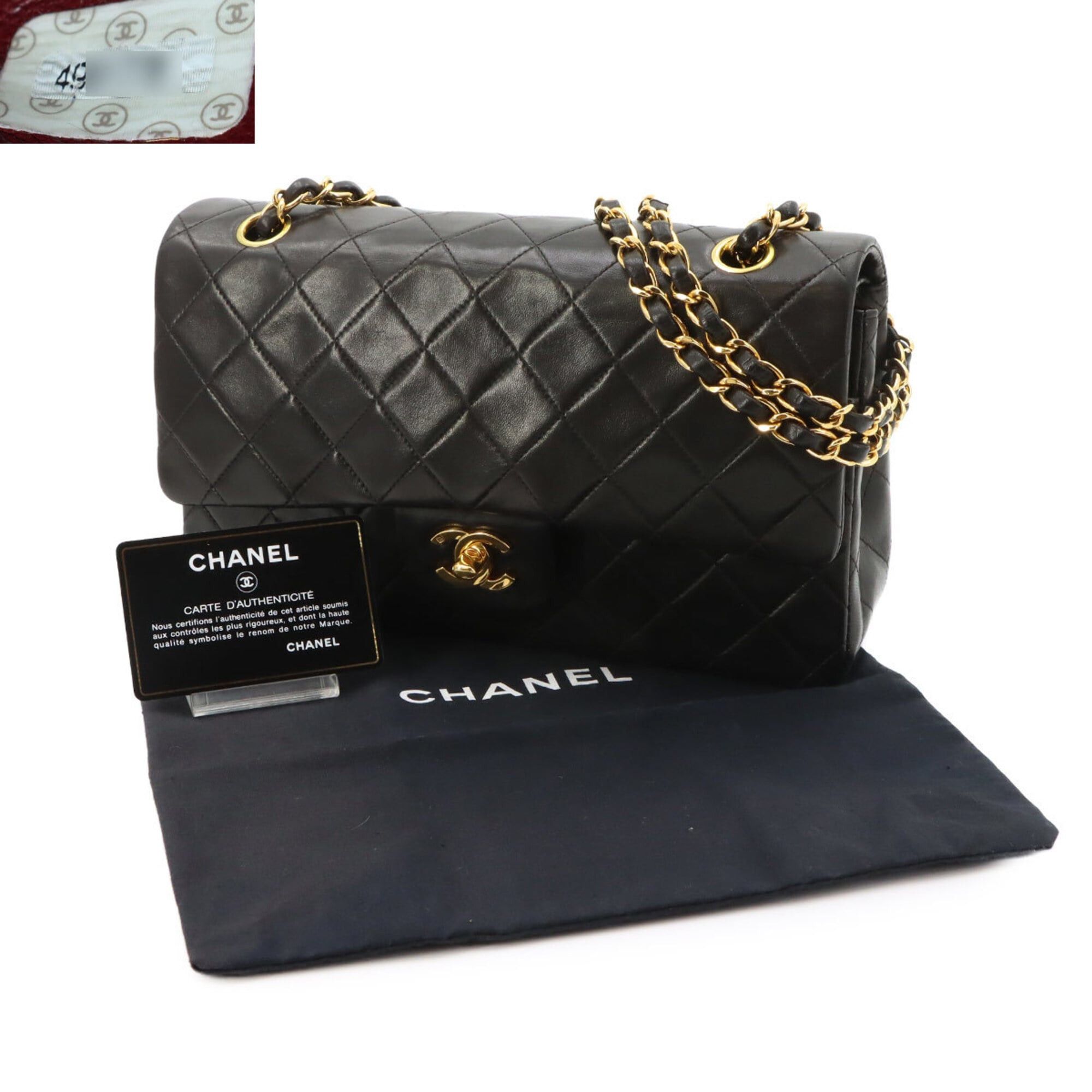 Chanel Chanel Matelasse 25 Chain Shoulder Handbag, Lambskin, Black, A01112, Gold Hardware Size ONE SIZE - 2 Thumbnail