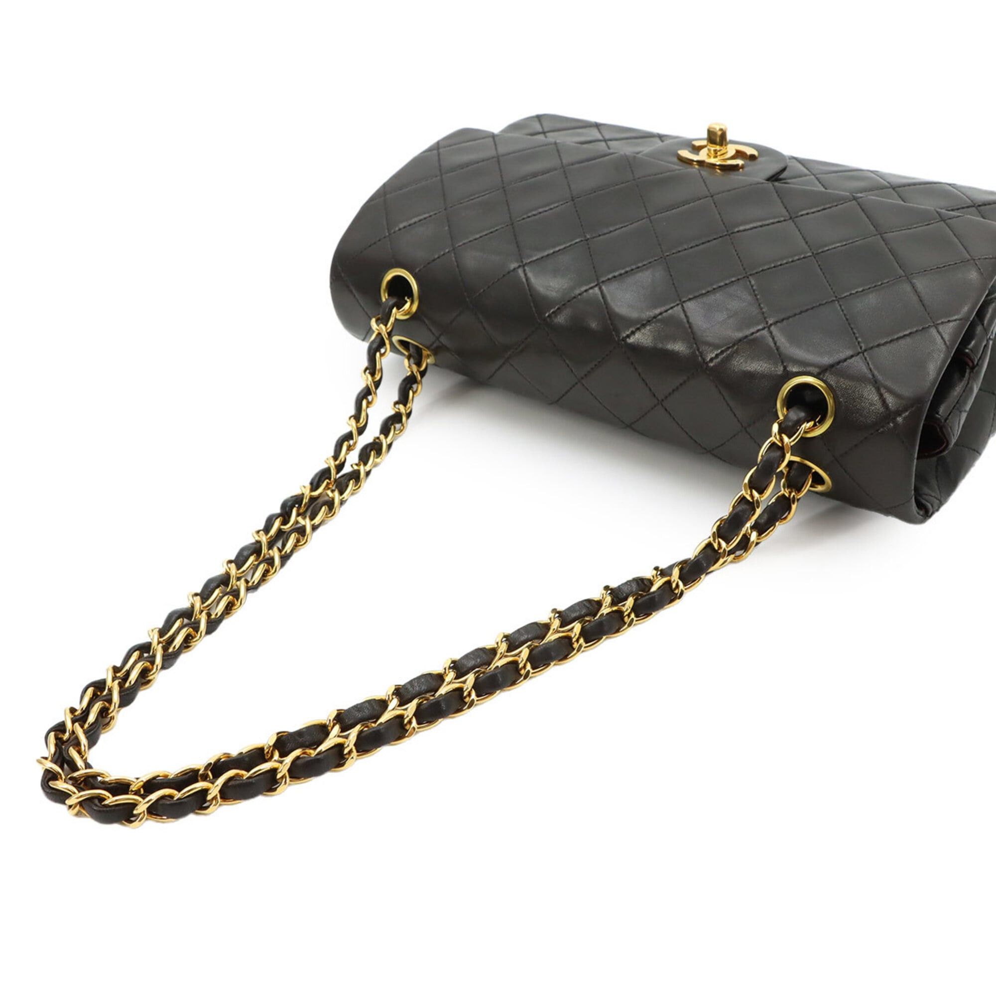 Chanel Chanel Matelasse 25 Chain Shoulder Handbag, Lambskin, Black, A01112, Gold Hardware Size ONE SIZE - 6 Thumbnail