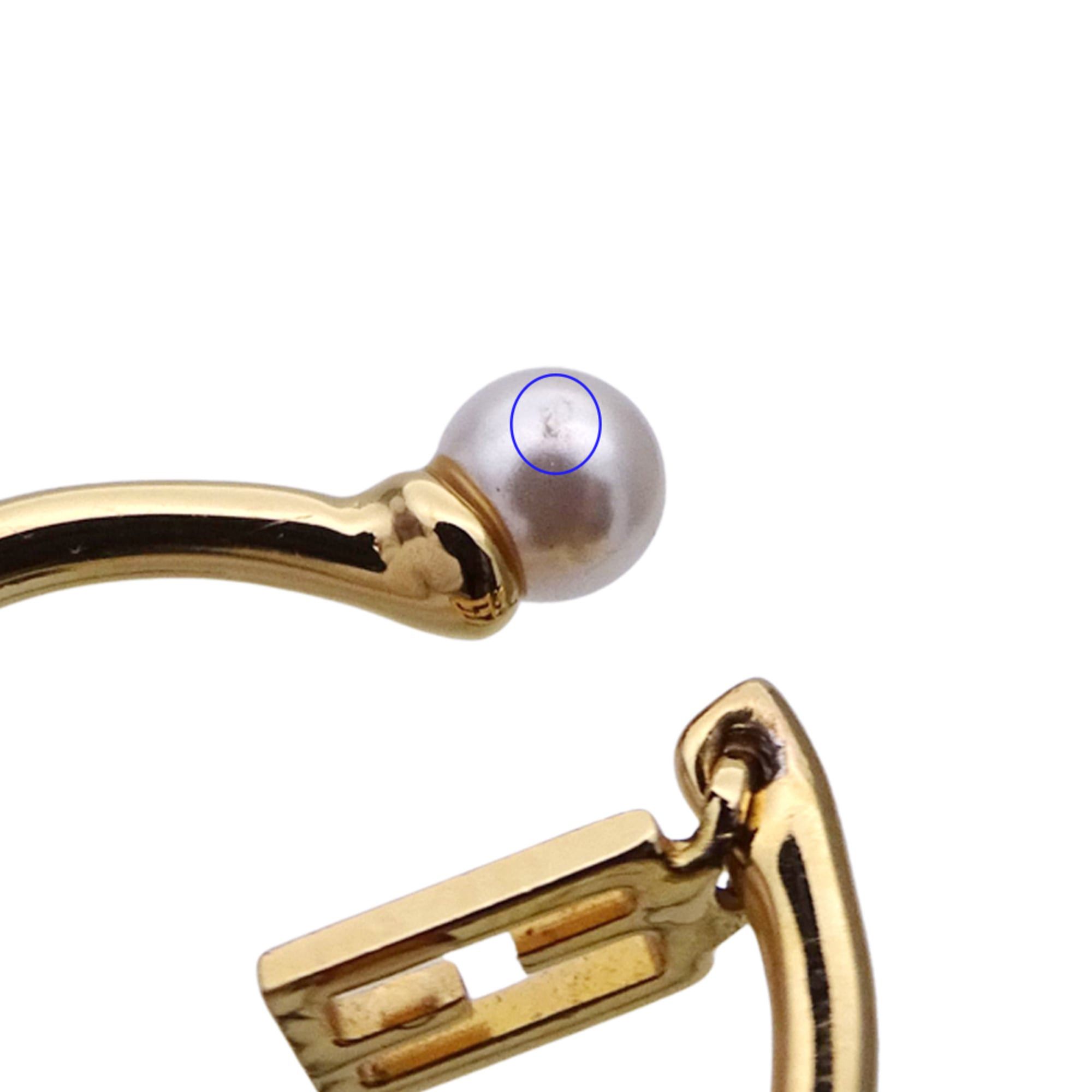 Fendi Fendi ring for women, brand name ring, metal, faux pearl, gold, size M. Size ONE SIZE - 8 Thumbnail