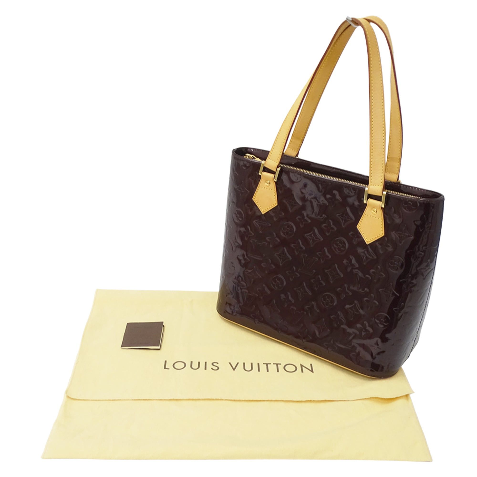 Louis Vuitton Louis Vuitton handbag, Monogram Vernis, women's brand tote bag, Houston, Amarante, M91999, purple. Size ONE SIZE - 7 Thumbnail